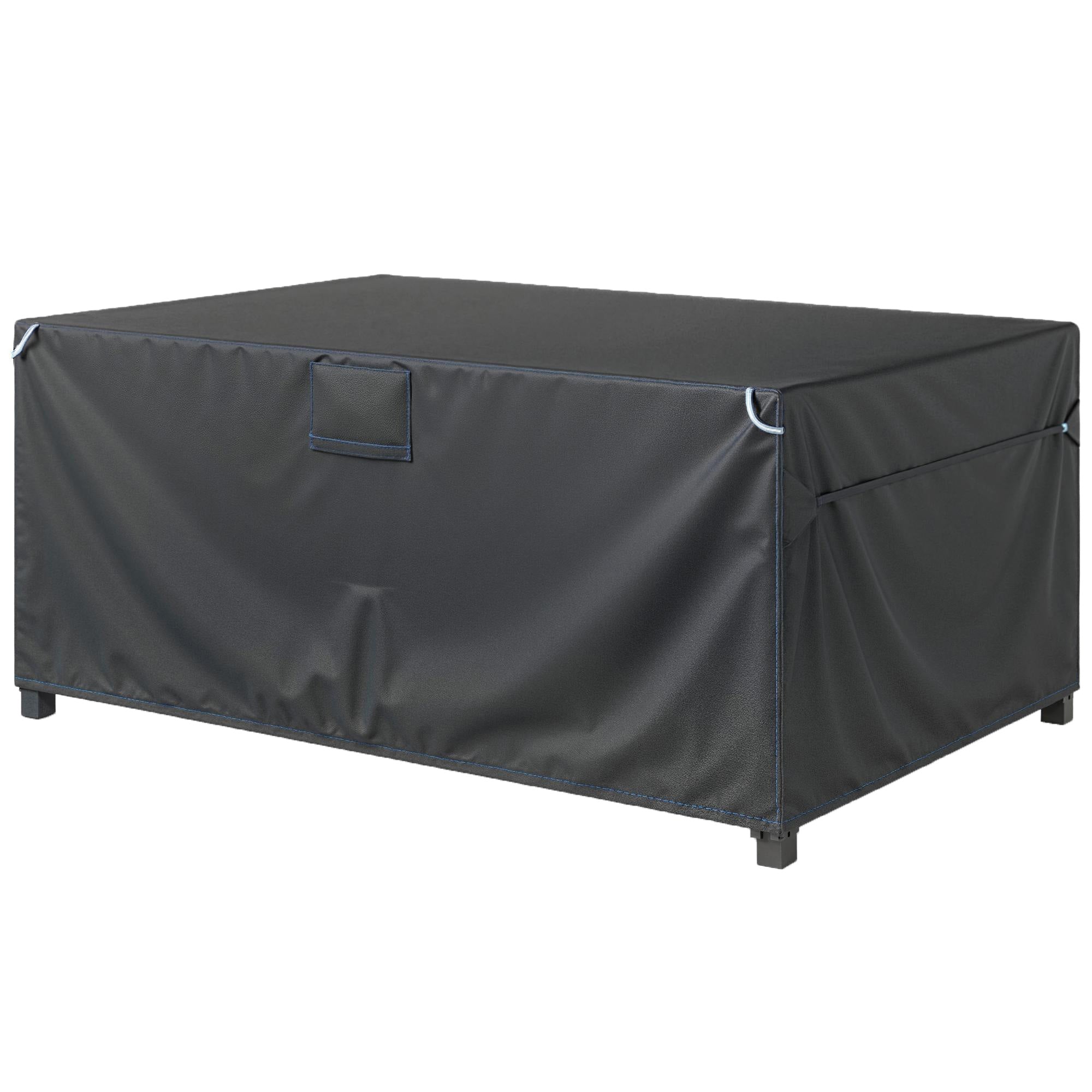 Protective Cover for Patio Furniture — Winterproof, Waterproof & UV-Resistant 420D Oxford, Windproof Cover for Tables, Patio Sets & Stackable Chairs, 180 x 120 x 74 cm (71 x 47 x 29 in), Black