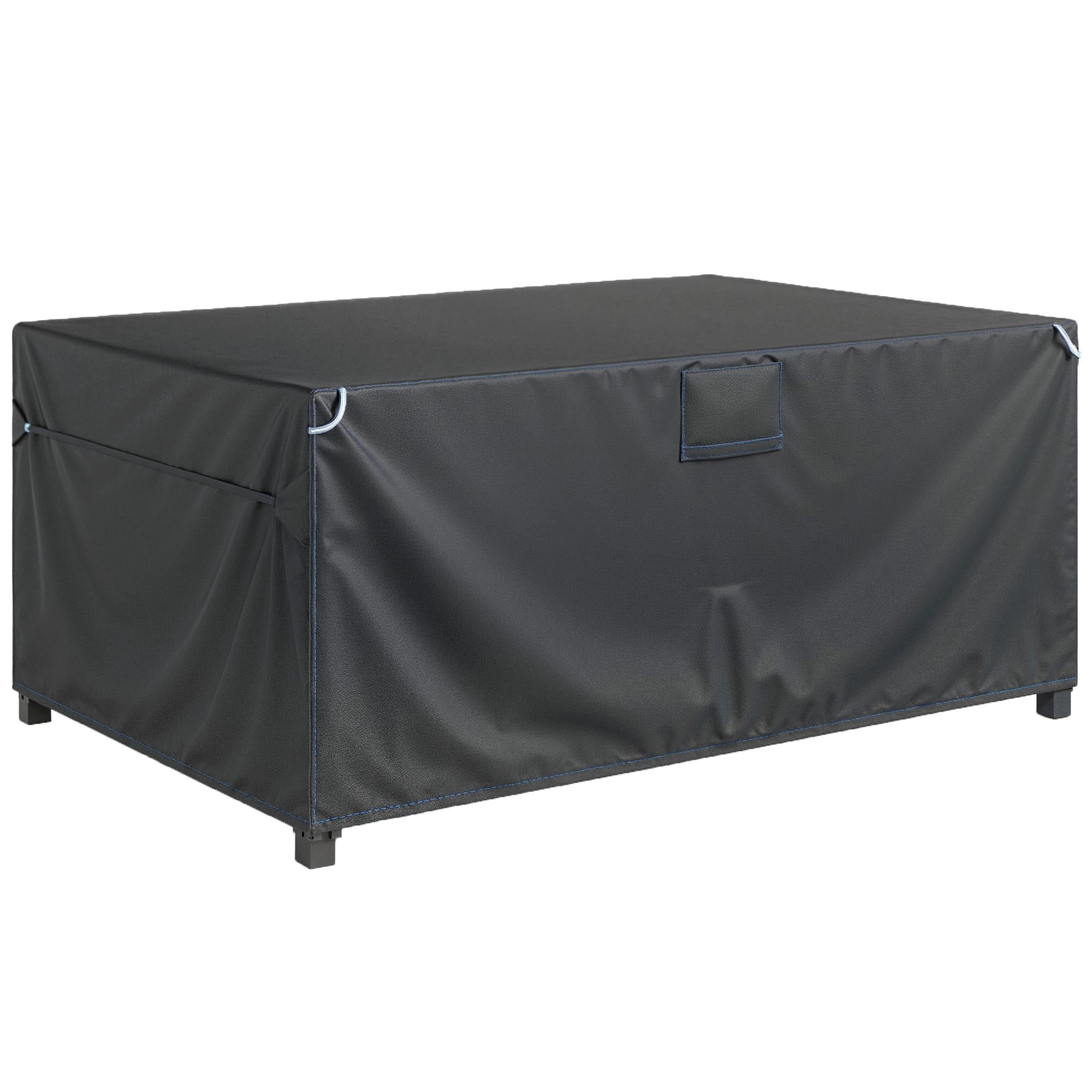 Protective Cover for Patio Furniture — Winterproof, Waterproof & UV-Resistant 420D Oxford, Windproof Cover for Tables, Patio Sets & Stackable Chairs, 180 x 120 x 74 cm (71 x 47 x 29 in), Black