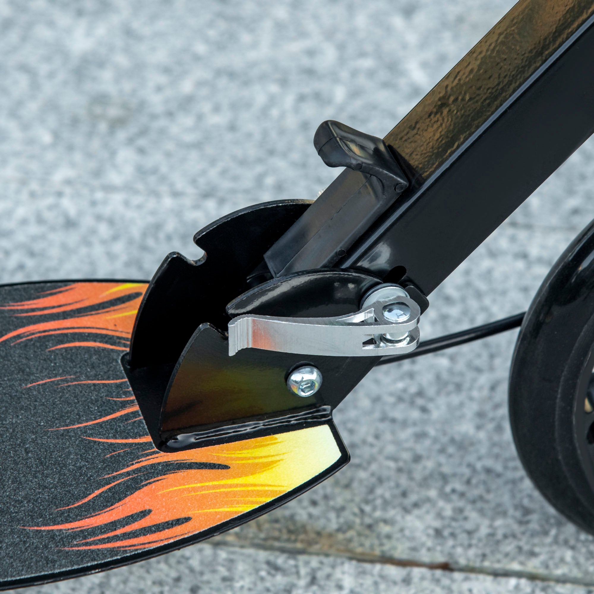 2-Wheel Foldable Scooter for Kids Age 7-14 with Adjustable Handlebar at 3 Levels and Dual Brake - Black