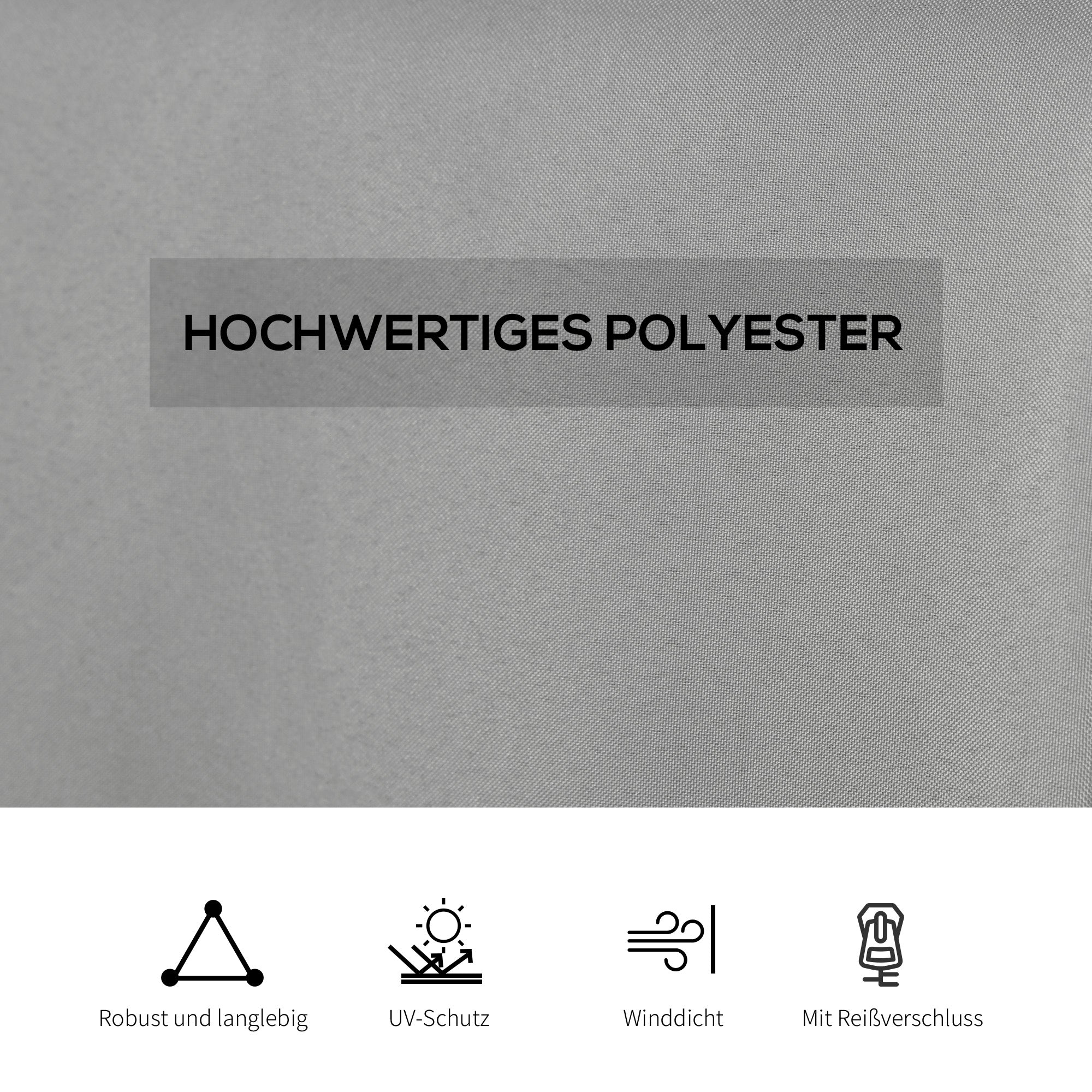 4 Side Panels for 3x4m Pavilion with Hooks, Side Walls for Garden Pavilion Party Tent Polyester Light Grey 352 x 205cm