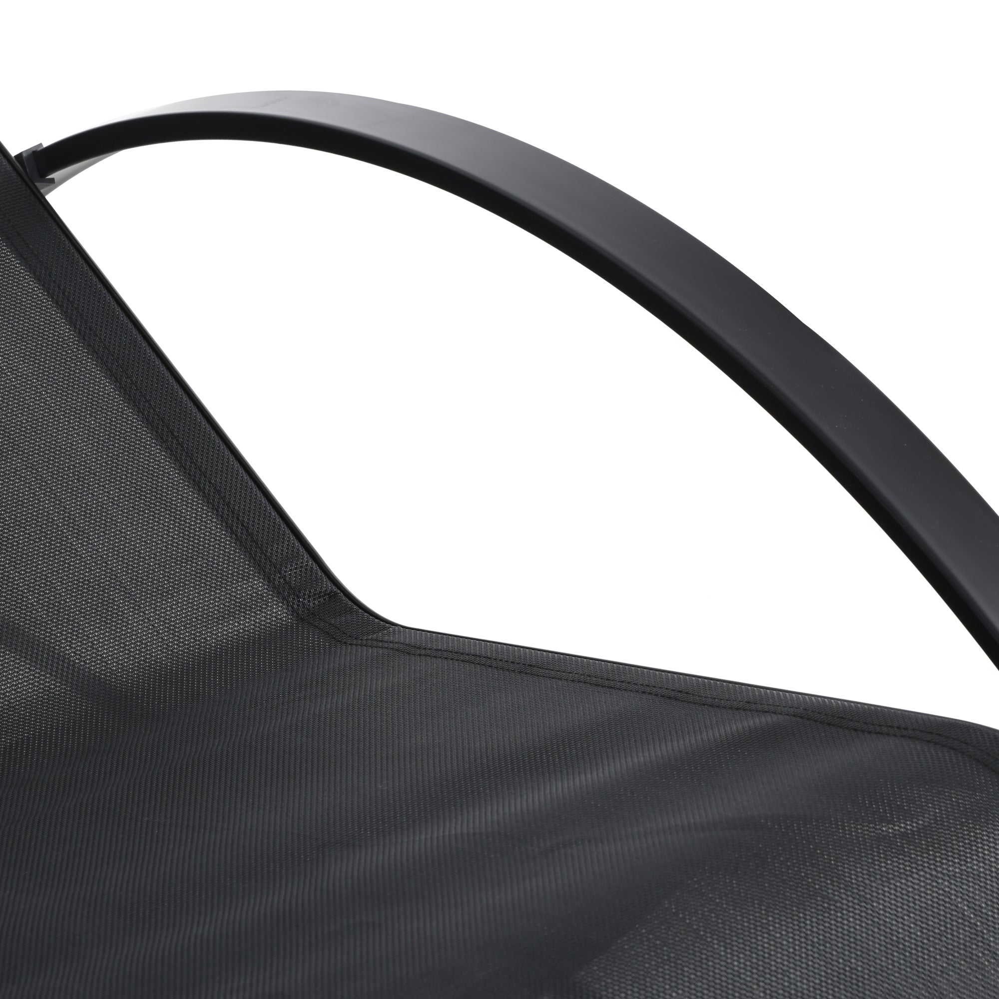 Garden Lounger Set Metal Mesh 3-Piece Sun Lounger with Tea Table Garden Furniture Set with 2 Sun Loungers, 1 Side Table Outdoor Seating Group for Garden, Balcony 59W x 169D x 66H cm Black