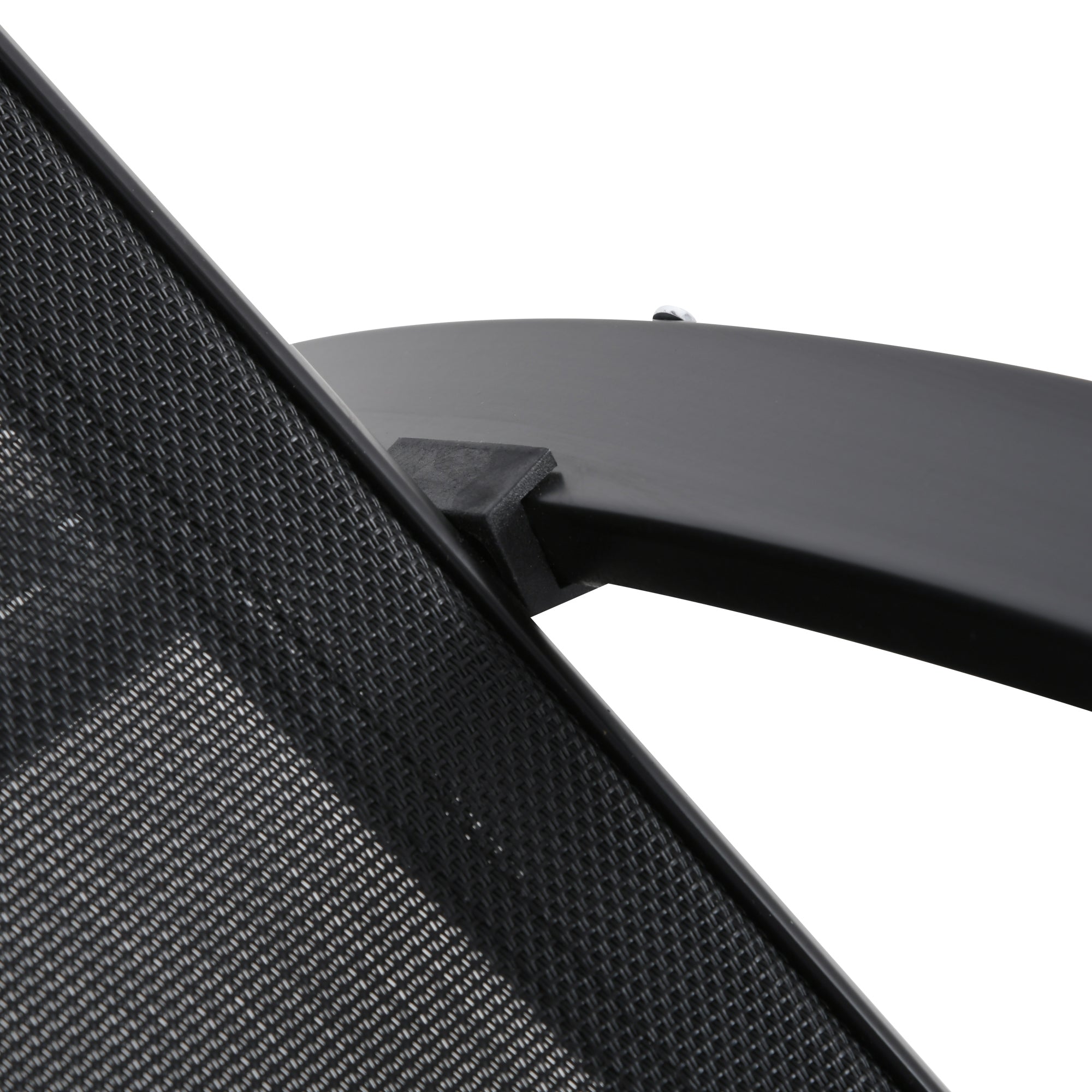 Garden Lounger Set Metal Mesh 3-Piece Sun Lounger with Tea Table Garden Furniture Set with 2 Sun Loungers, 1 Side Table Outdoor Seating Group for Garden, Balcony 59W x 169D x 66H cm Black