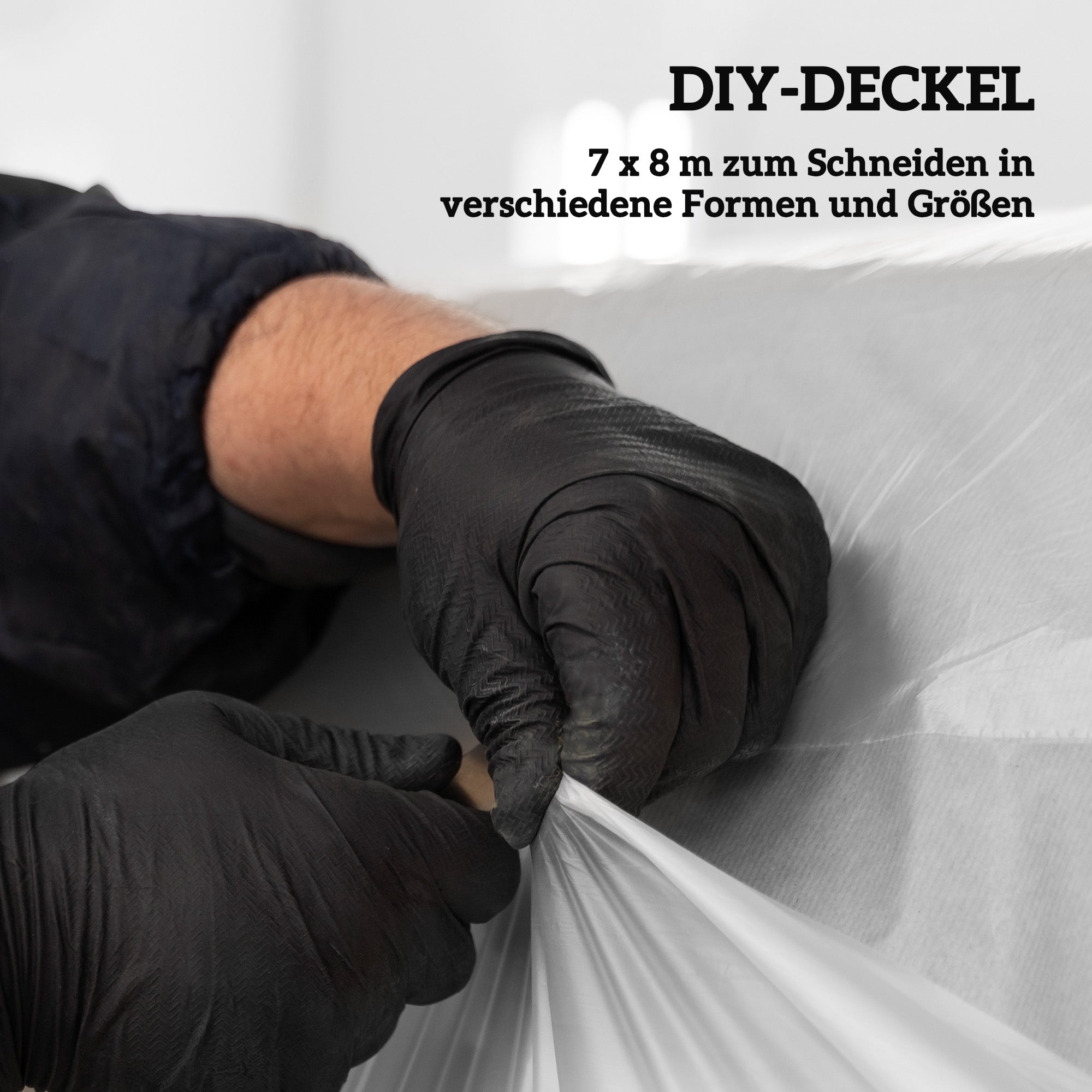 Greenhouse Film 7x8 m Waterproof Garden Cover with UV Protection, Extra Thick Tear-Resistant Plastic Film, Cover for Greenhouse, Tunnel Film for Outdoor Area Transparent