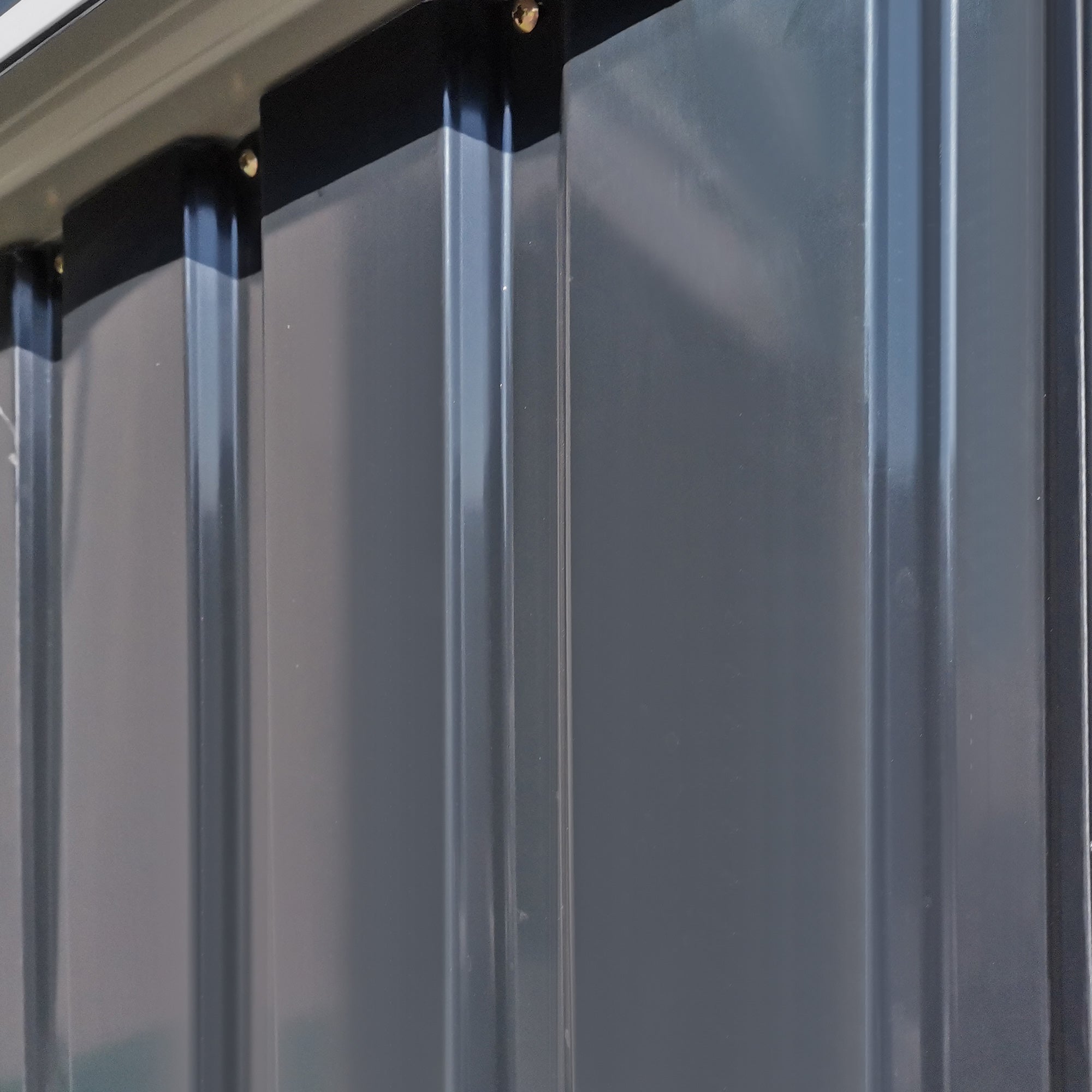 Garden Shed Tool Shed with Door Outdoor Steel Dark Grey 142 x 84 x 189 cm