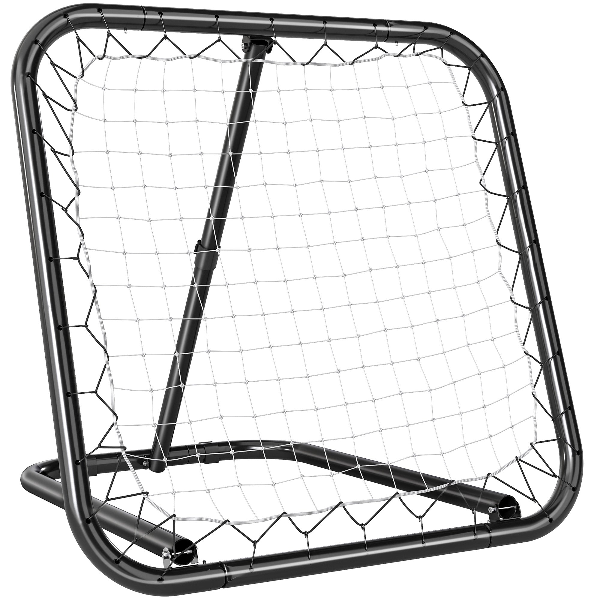 Football Rebounder, 78 x 84 cm Bounce Back Wall with Pegs, Adjustable in 5 Levels, Portable, Kickback Goal, Football Goal for Teenagers, Football Training Equipment for Baseball Training White