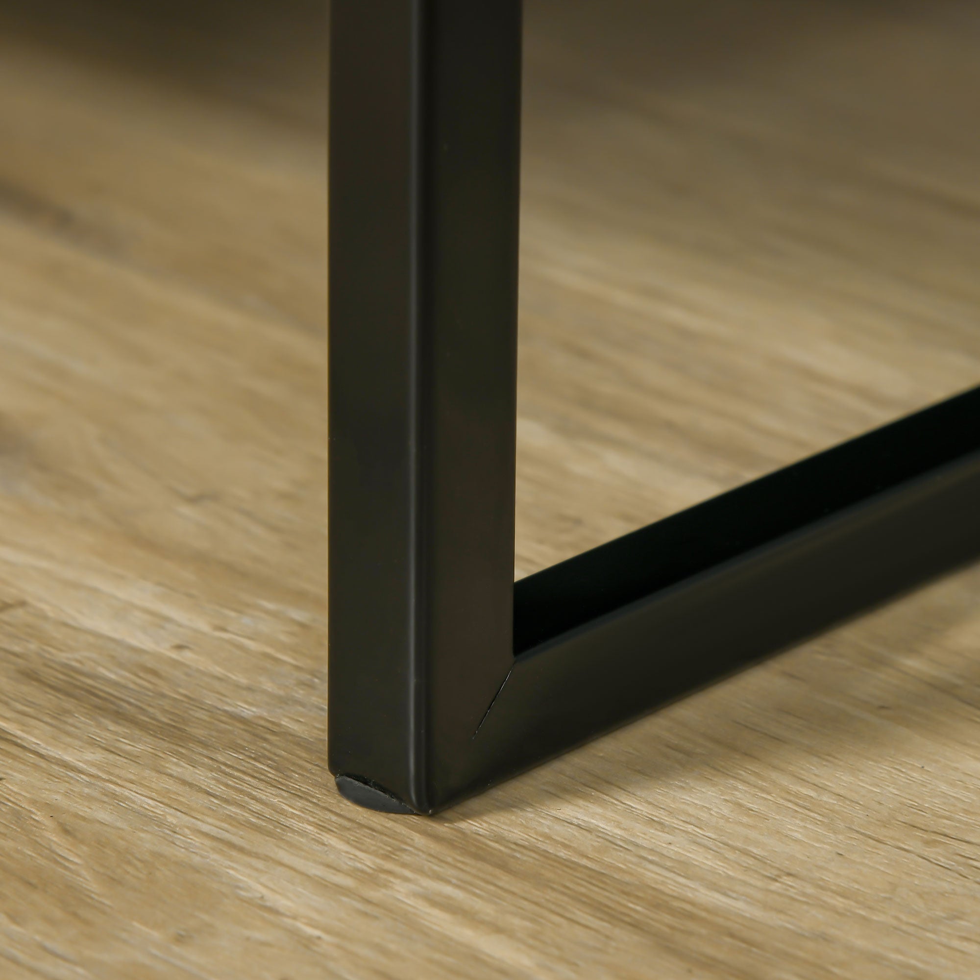 Set of 2 Modern Bedside Tables, 2 Bedroom and Living Room Bedside Tables, with Drawer and Open Shelf, Modern Design, in MDF and Steel, 45x40x60cm, Black