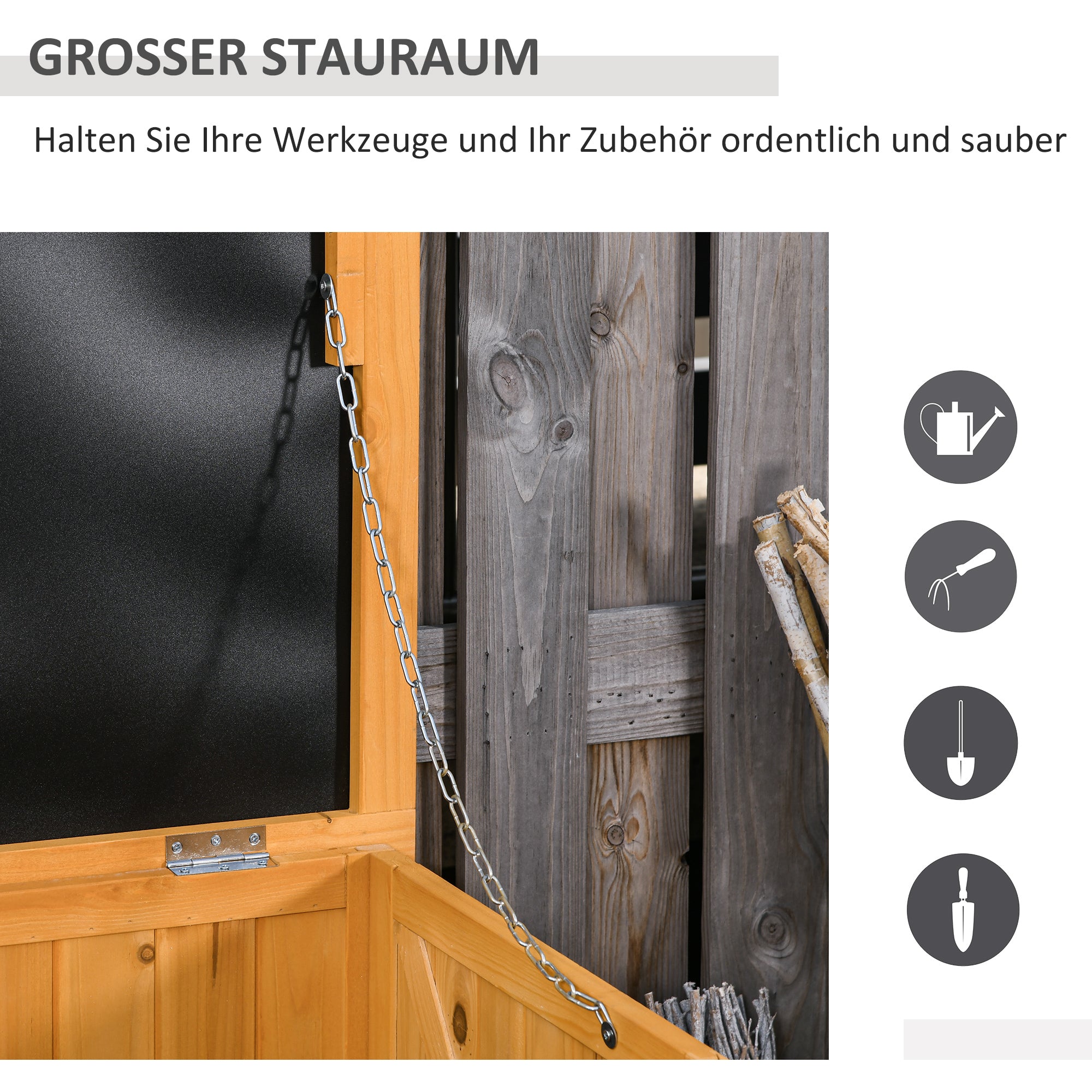 Garden Box, Cushion Box, Storage Box, Garden Chest, Weatherproof, Solid Wood, 127 x 56 x 60 cm Yellow