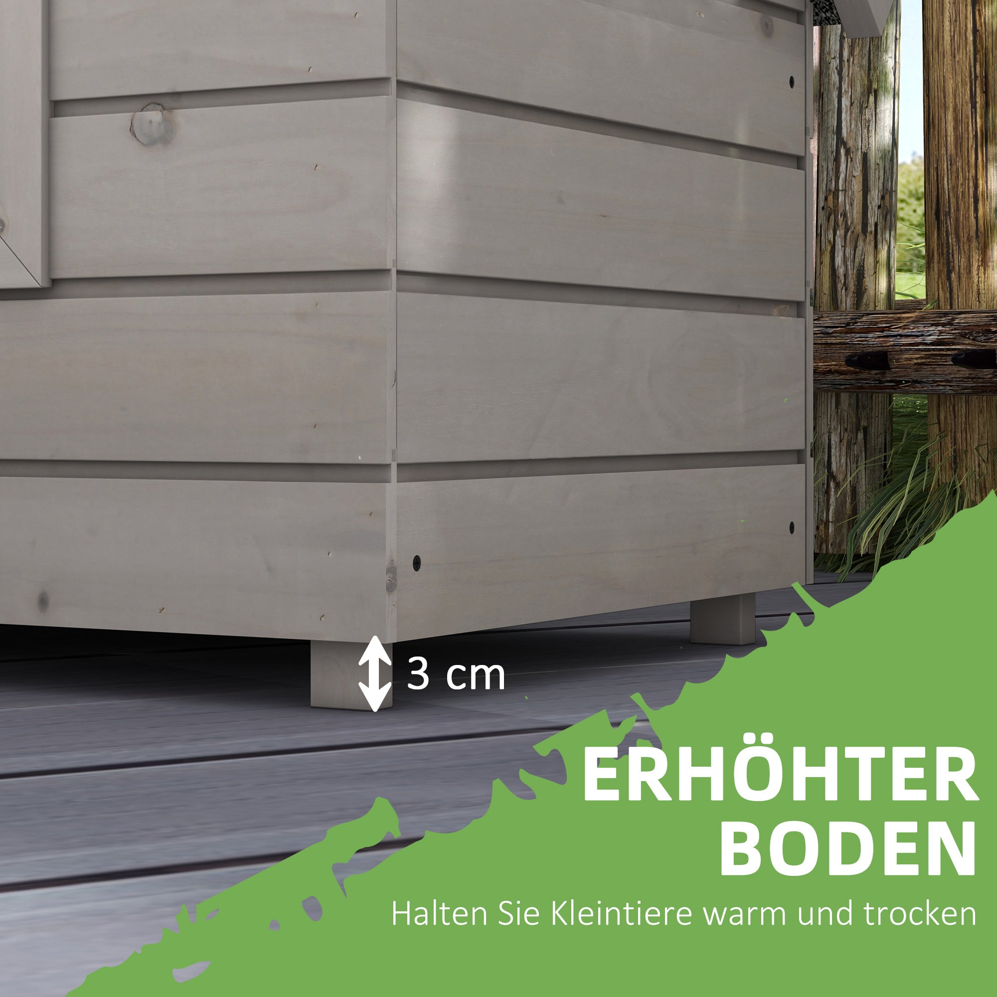 Cat House Cat Shelter with Asphalt Roof Cat Cave Pet House with Window for Cats Dogs Outdoor Winterproof Pine Gray Black 87 x 52 x 44 cm