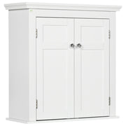 Wall Mounted Bathroom Cabinet with Adjustable Shelves and Doors with Magnetic Closure Bathroom Wall Cabinet for Kitchen Dining 58x24x60 cm White