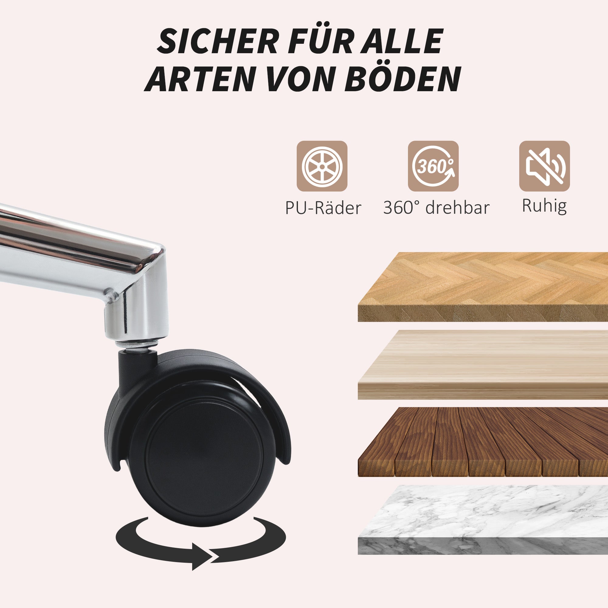 Ergonomic Office Chair with Armrest, Faux Lambswool Design, Height Adjustable Swivel Chair with Tilt Function, Padded Home Office Chair, Off-white