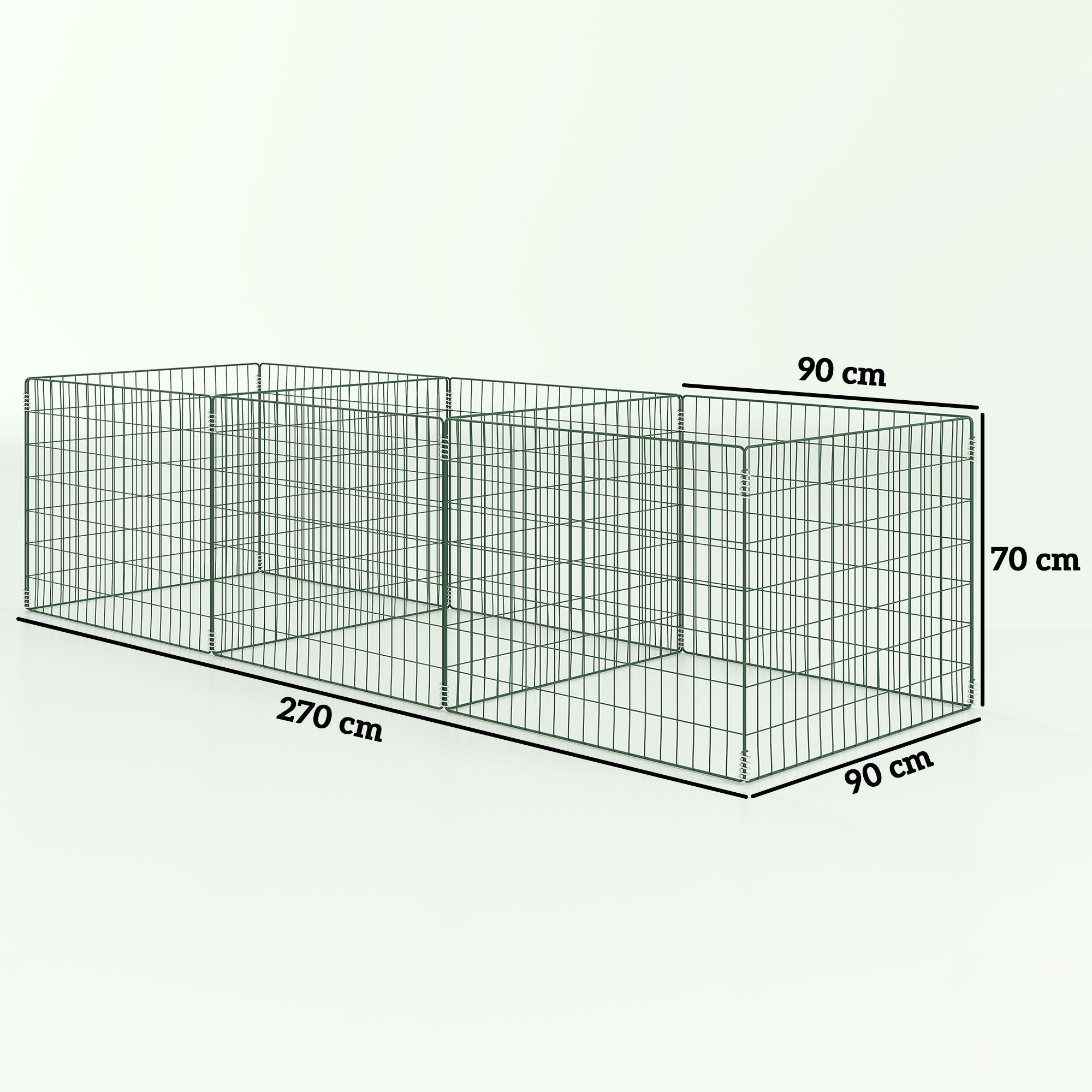 Composter 1680 Liters, 106.3" x 35.4" x 27.6" 3-Part Fast Composter made of Steel, Weatherproof Thermocomposter with open grid design, Garden Composter, Compost Bin for Gardens, Kitchens, Balconies
