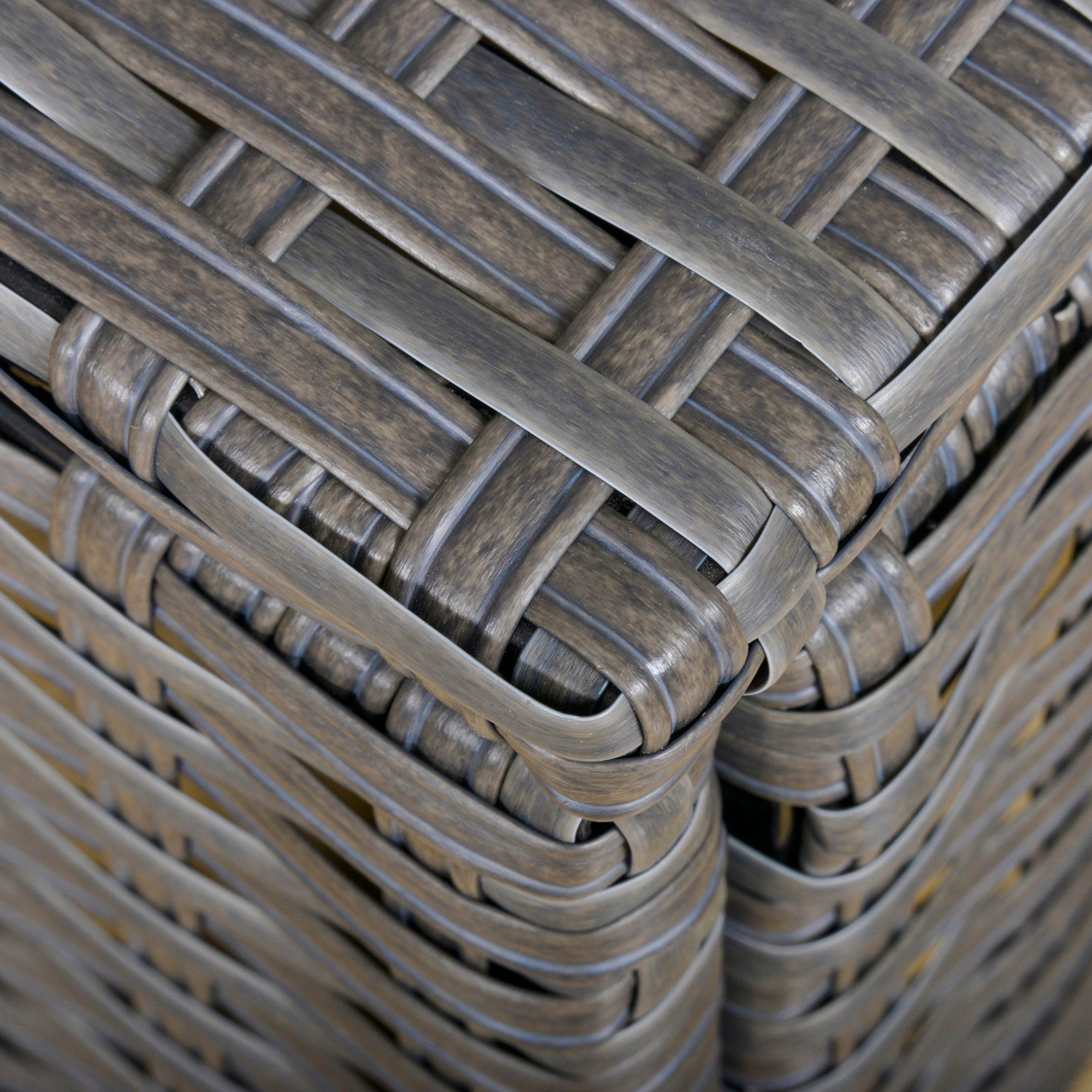 10-Piece Garden Furniture Set, Poly Rattan Seating Group for Garden and Terrace, Modular Design, with Seat and Back Cushions, Throw Pillows, Rust-Resistant Metal Frame, Dark Grey