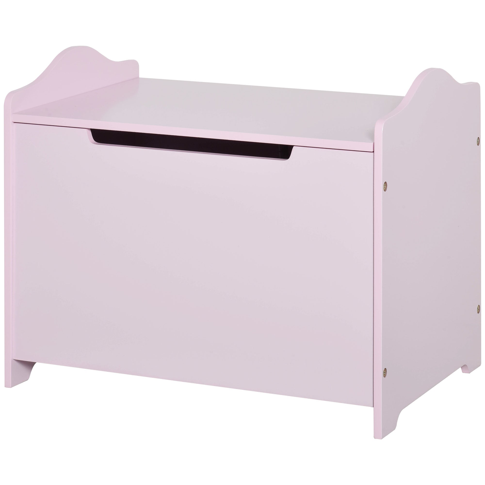 Children's Toy Chests Toy Box Storage Trunk dim. 60L x 40W x 48H cm pneumatic strut MDF pink