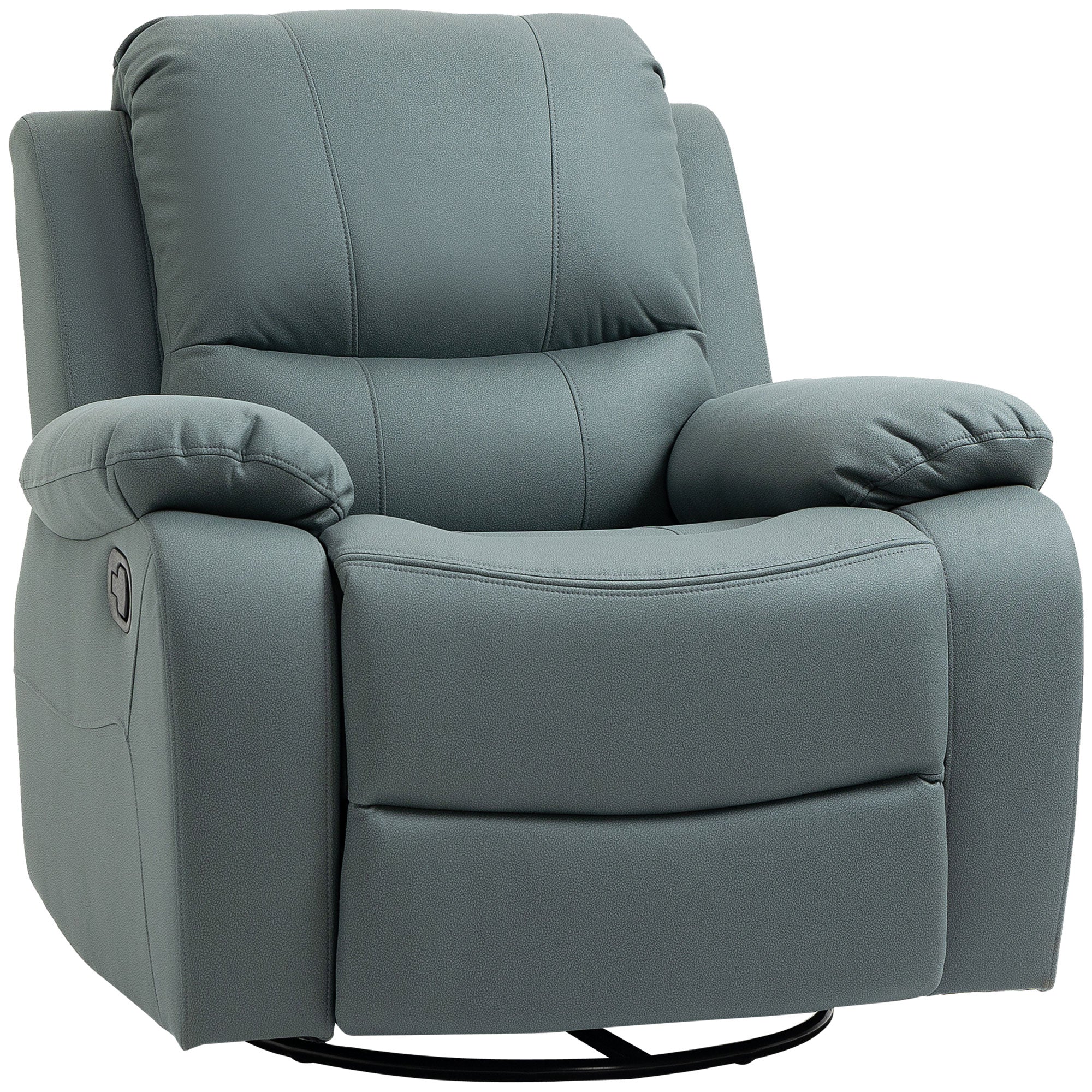 Recliner TV Armchair with Reclining Function, Footrest, Swivel TV Armchair with Pocket Spring System for Living Room, Bedroom, Green