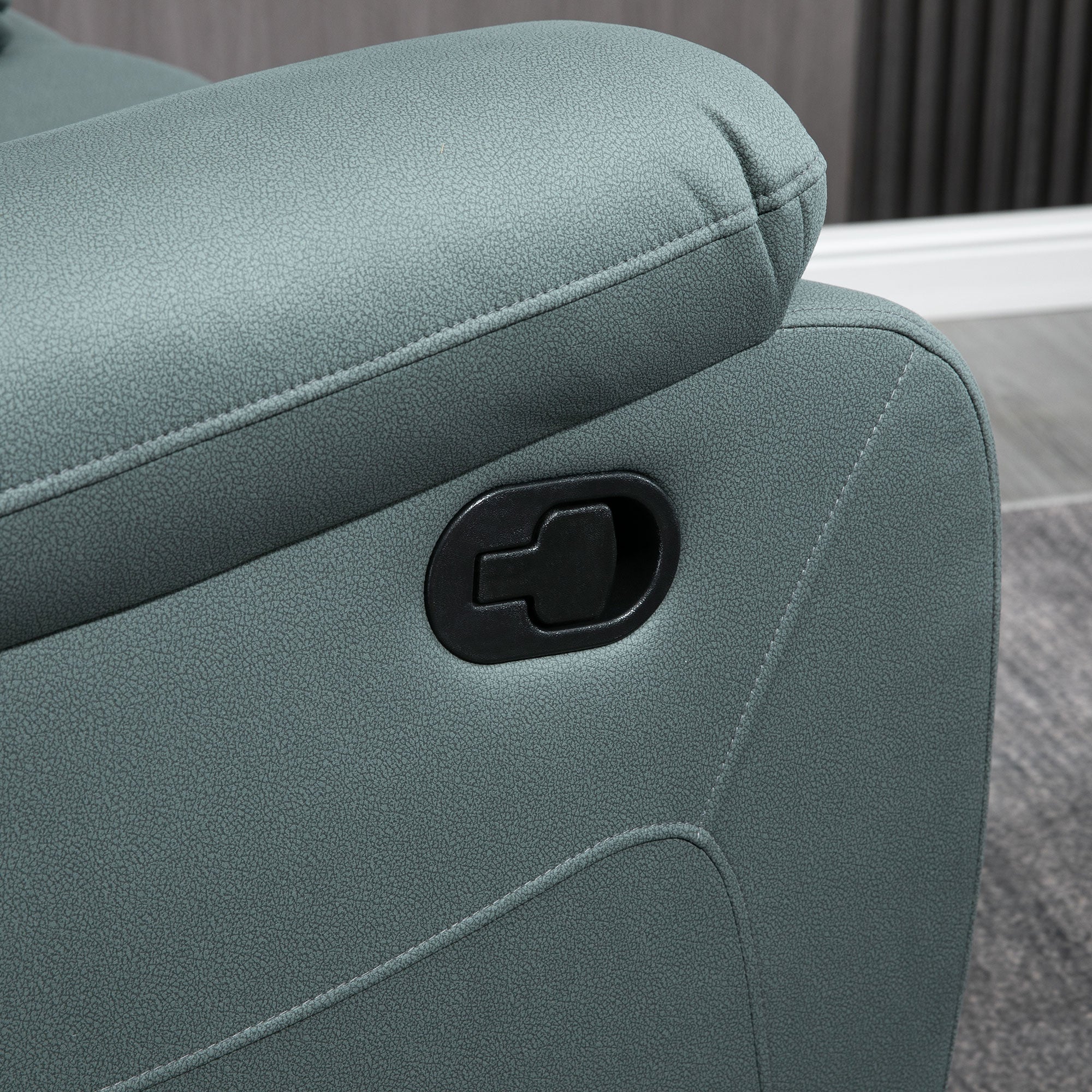 Recliner TV Armchair with Reclining Function, Footrest, Swivel TV Armchair with Pocket Spring System for Living Room, Bedroom, Green