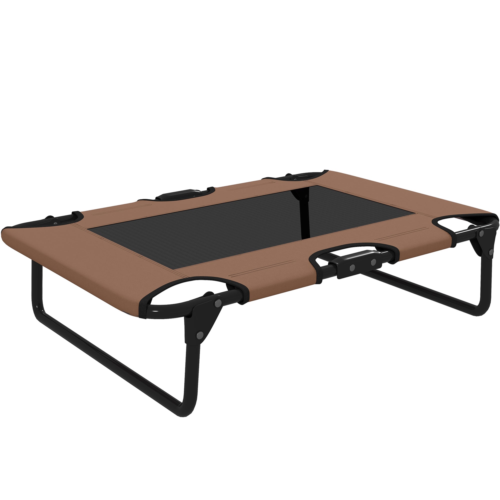 Elevated Dog Bed Foldable Pet Bed, Outdoor Dog Lounger with Mesh Design, Breathable, for Small and Medium Dogs Coffee Oxford 75 x 51 x 18 cm