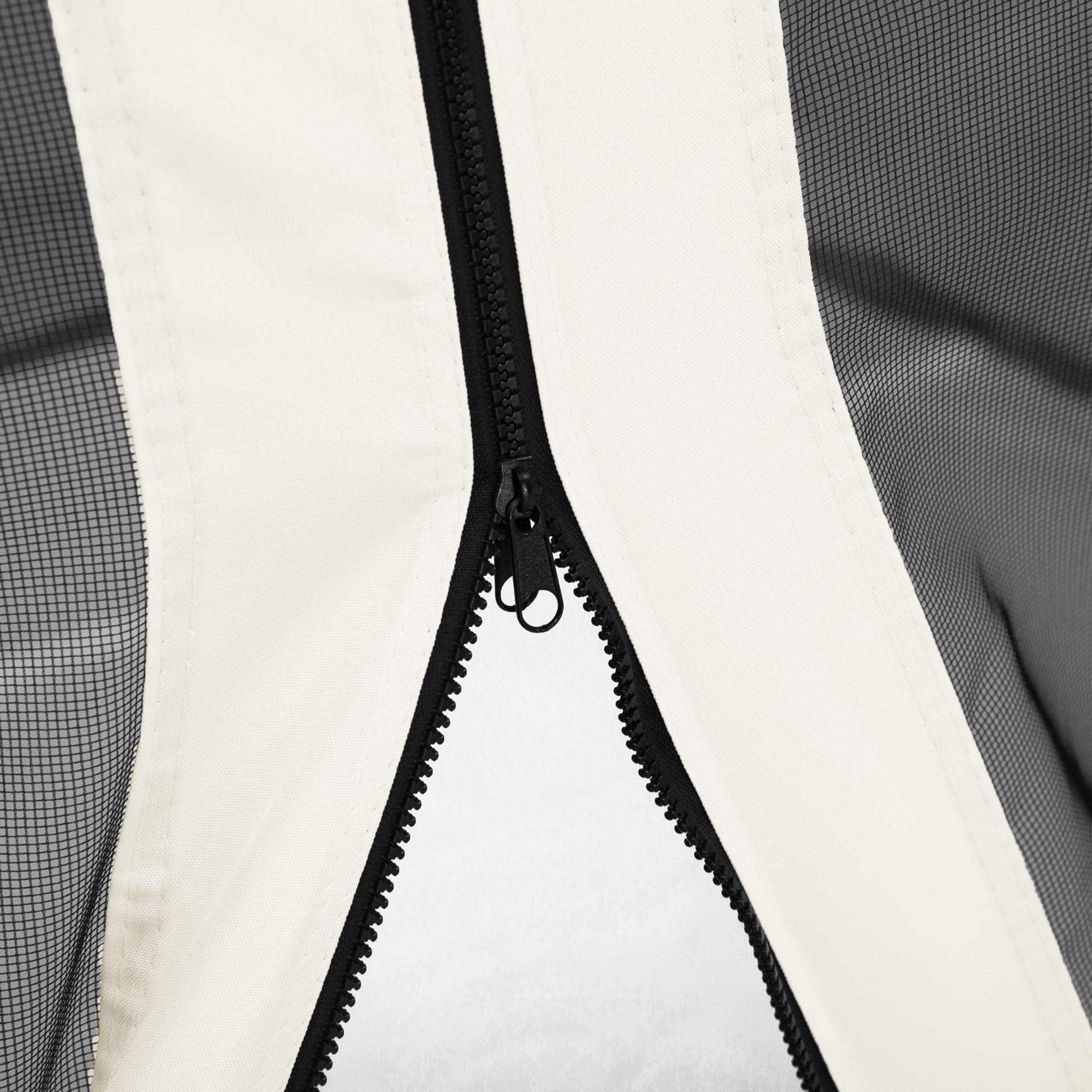 Mosquito Nets for Gazebo/Canopy/Pavilion 3 x 3 m - Set of 4 Zippered Panels + Attachment Hooks - Polyester/Nylon