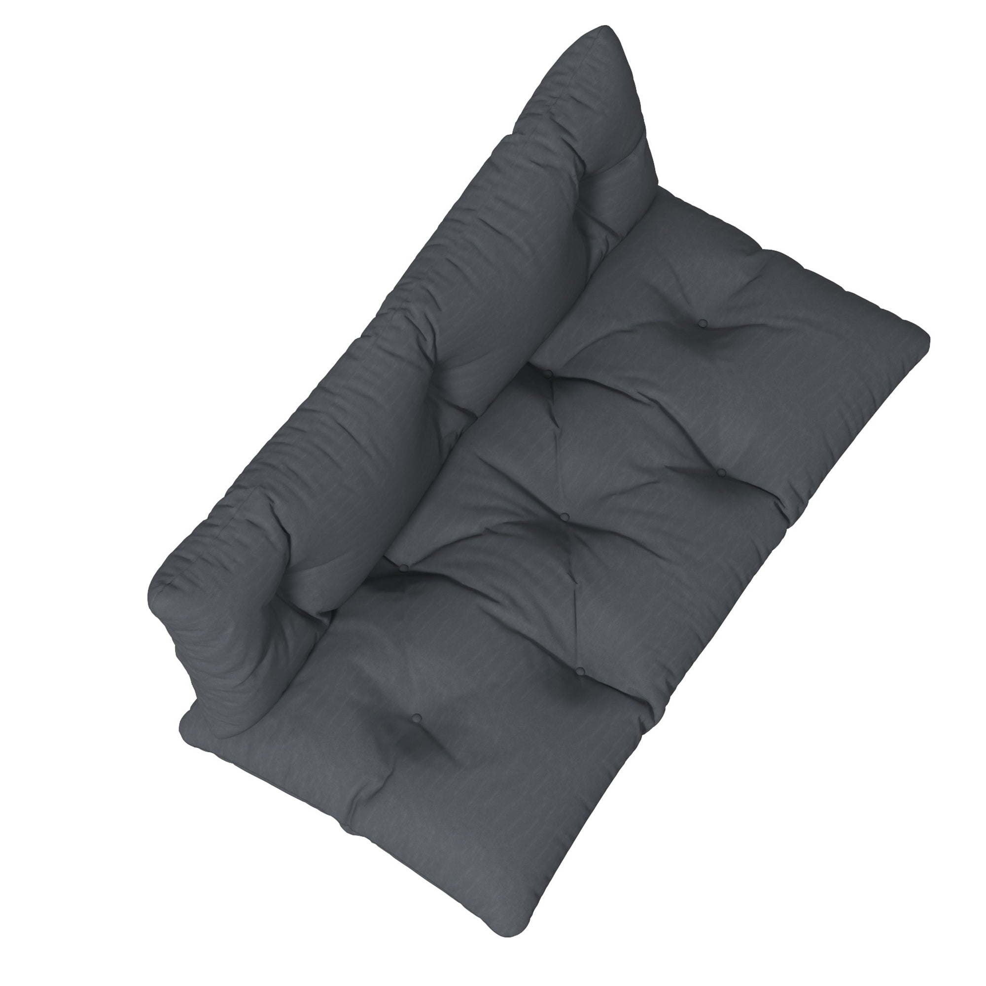 2 Seater Pallet Cushion 120cm x 60cm x 15cm Bench Cushion Seat Cushion with UV Protection Padded Waterproof Garden Bench Cushion for Bench Dark Gray
