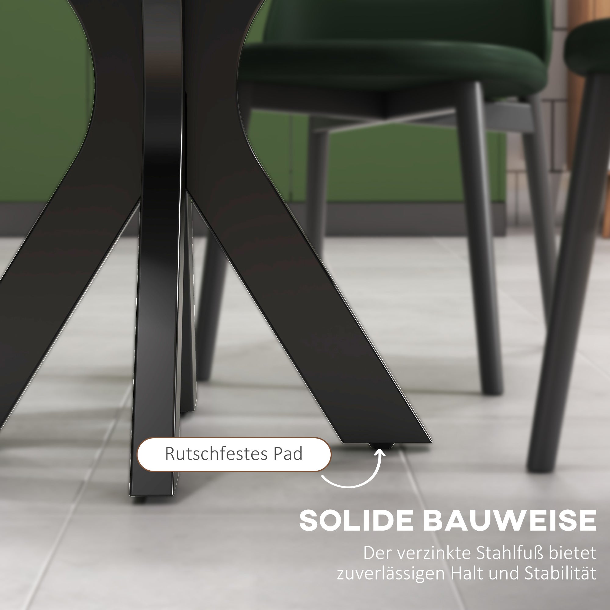 Bar Table Bistro Table Dining Table for 2 People with Tempered Glass Table Top, Kitchen Table for Kitchen, Dining Room, Steel, Transparent, Ø60 x 102 cm