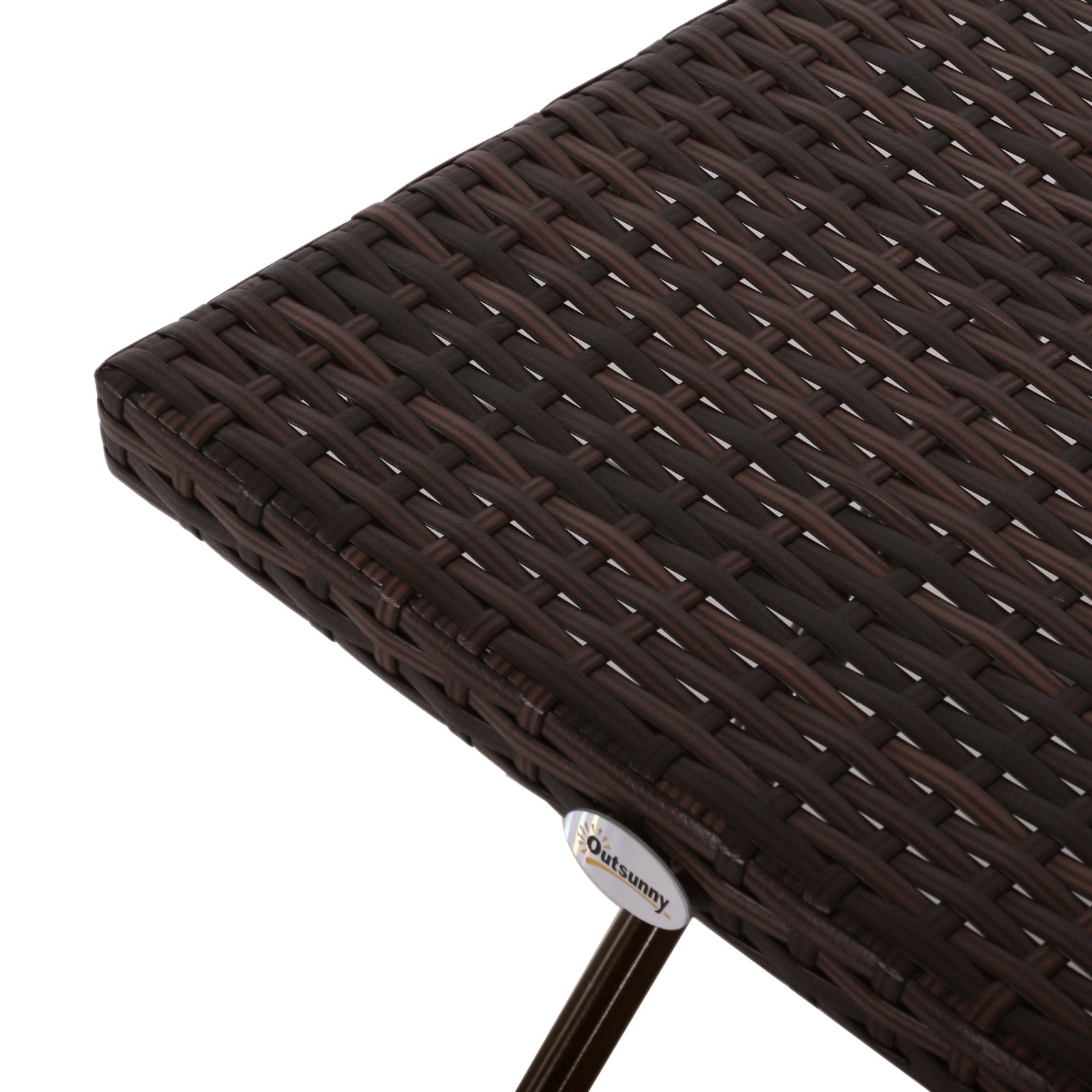 Side Table made of Poly Rattan Folding Coffee Table Couch Table Tray Balcony Table Garden Table Sofa Table Tea Table Garden Furniture Rattan Table for Garden Terrace Balcony, 40x40x40cm Brown