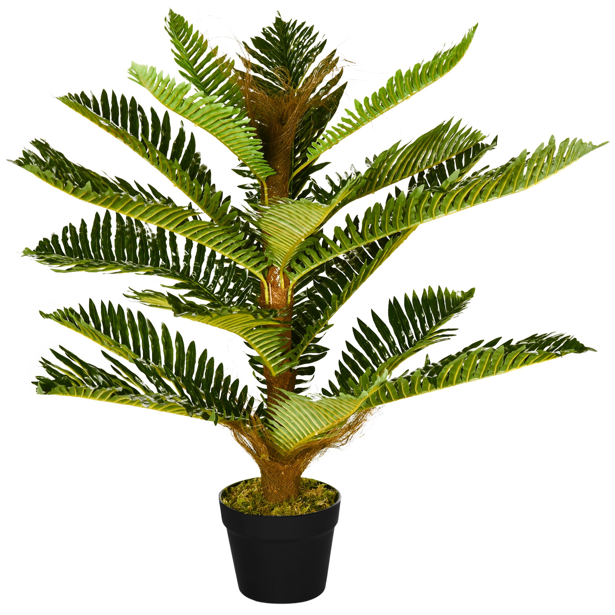Artificial Palm Tree Plant 85 cm with 18 Large Realistic Leaves Pot Included