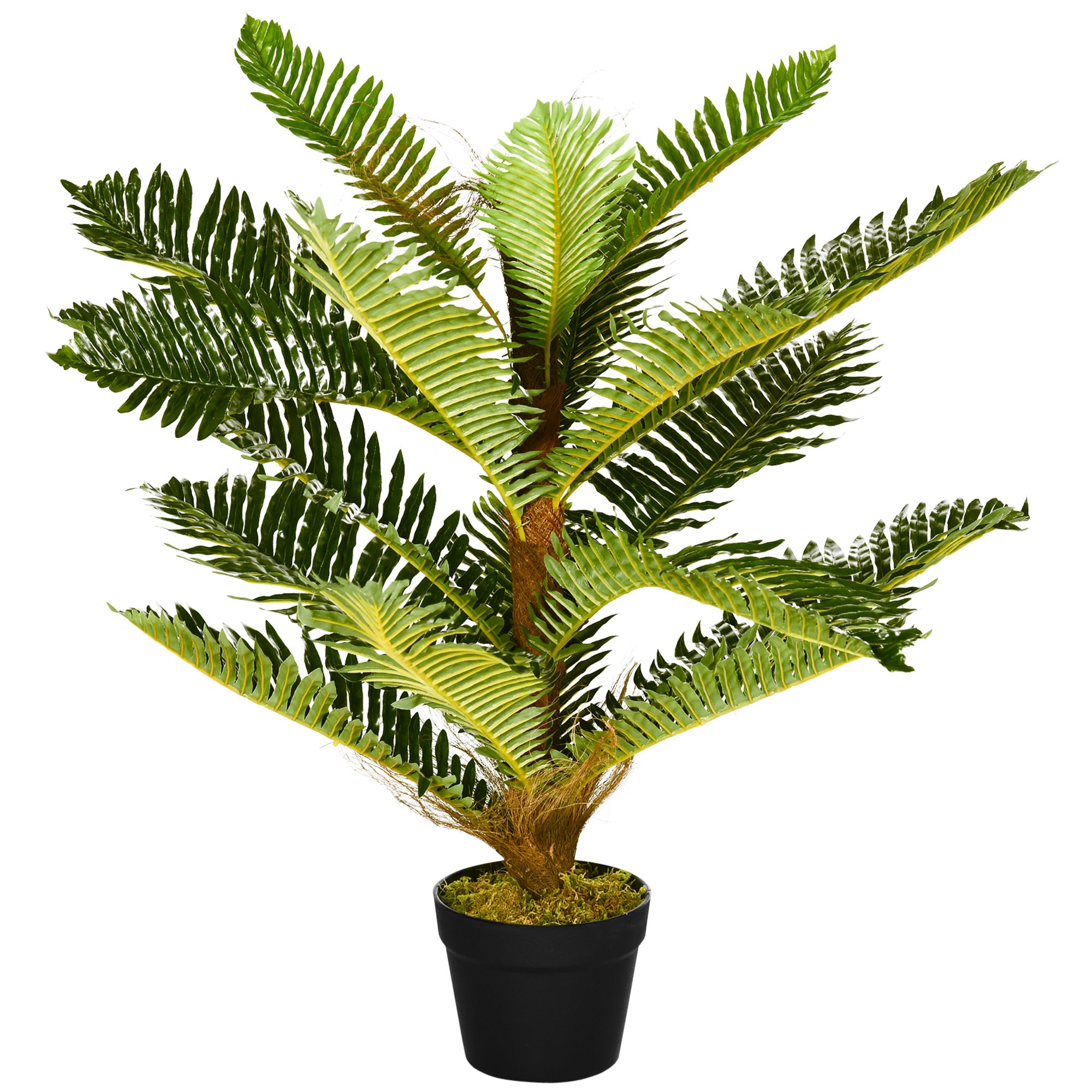 Artificial Palm Tree Plant 85 cm with 18 Large Realistic Leaves Pot Included