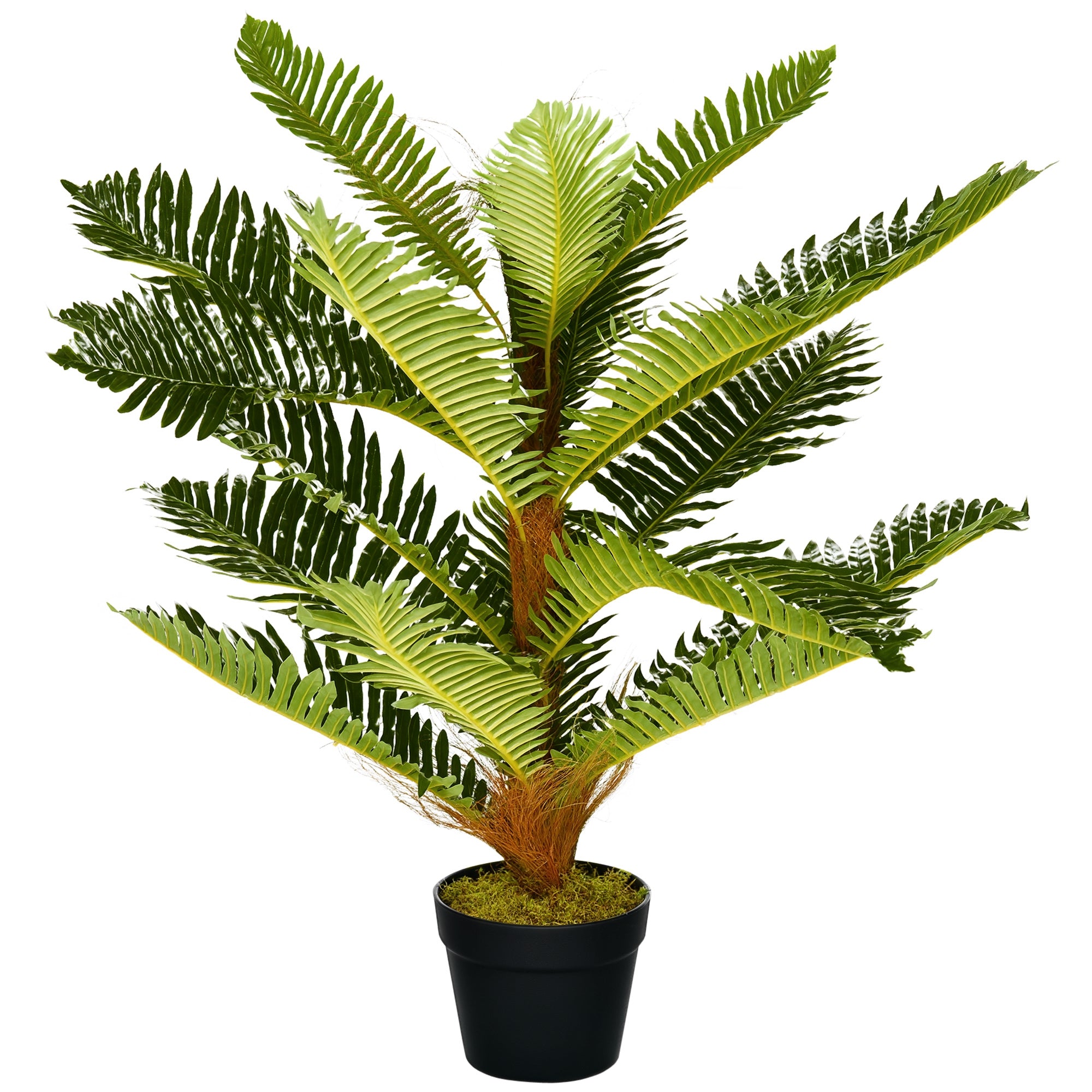 Artificial Palm Tree Plant 85 cm with 18 Large Realistic Leaves Pot Included