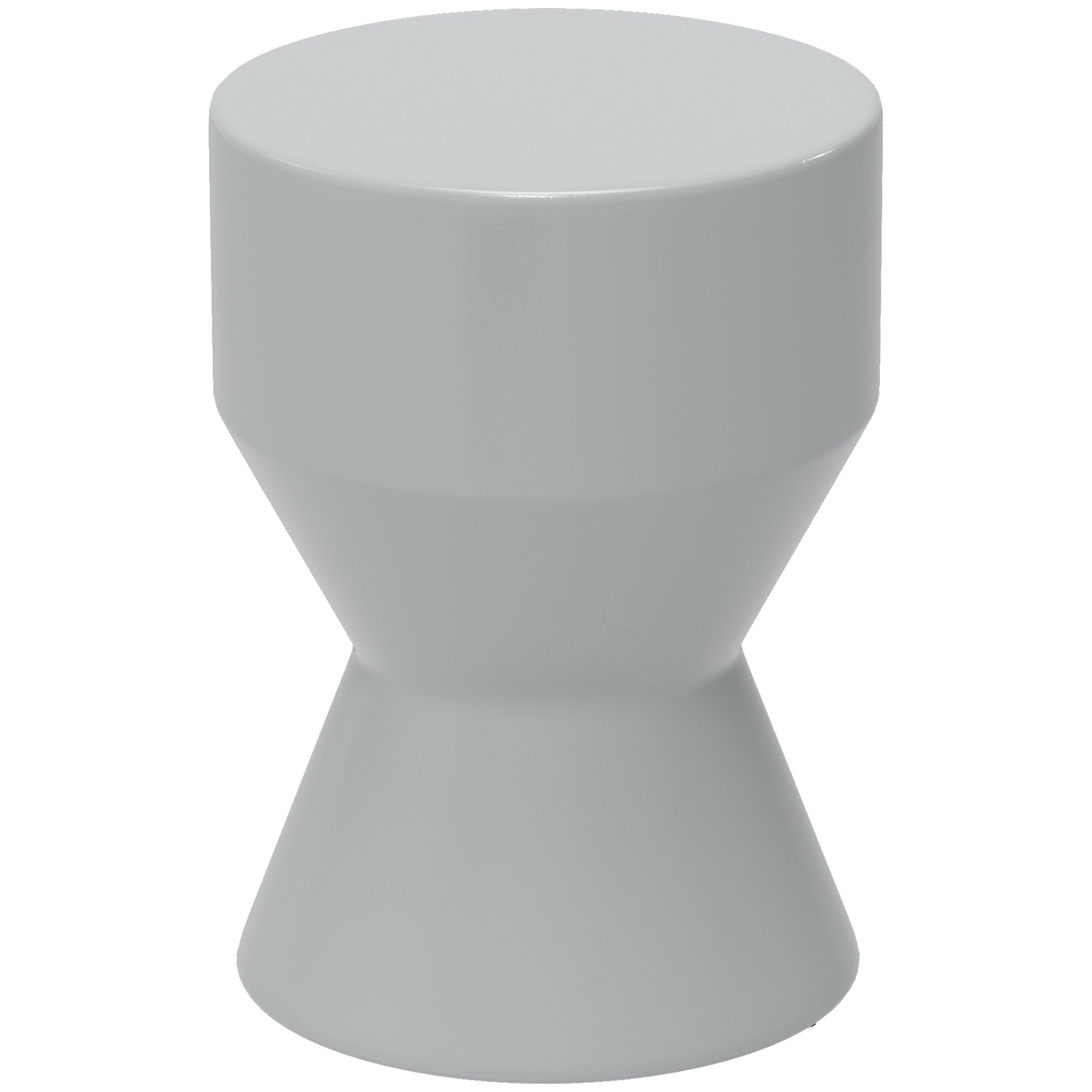 Ceramic Stool 120kg Capacity Ø33 x 45.5 cm Weatherproof Garden Stool in Hourglass Shape Side Table Plant Stand Footrest for Indoor Outdoor Camping Garden Balcony Light Gray