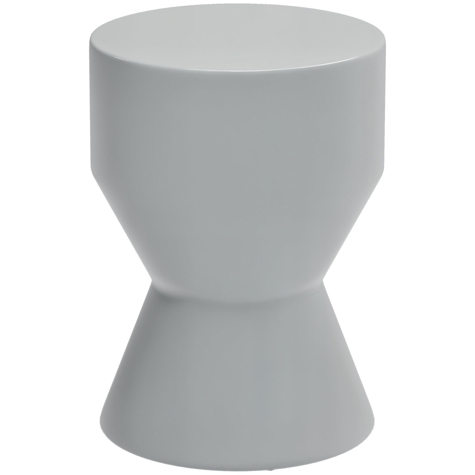 Ceramic Stool 120kg Capacity Ø33 x 45.5 cm Weatherproof Garden Stool in Hourglass Shape Side Table Plant Stand Footrest for Indoor Outdoor Camping Garden Balcony Light Gray