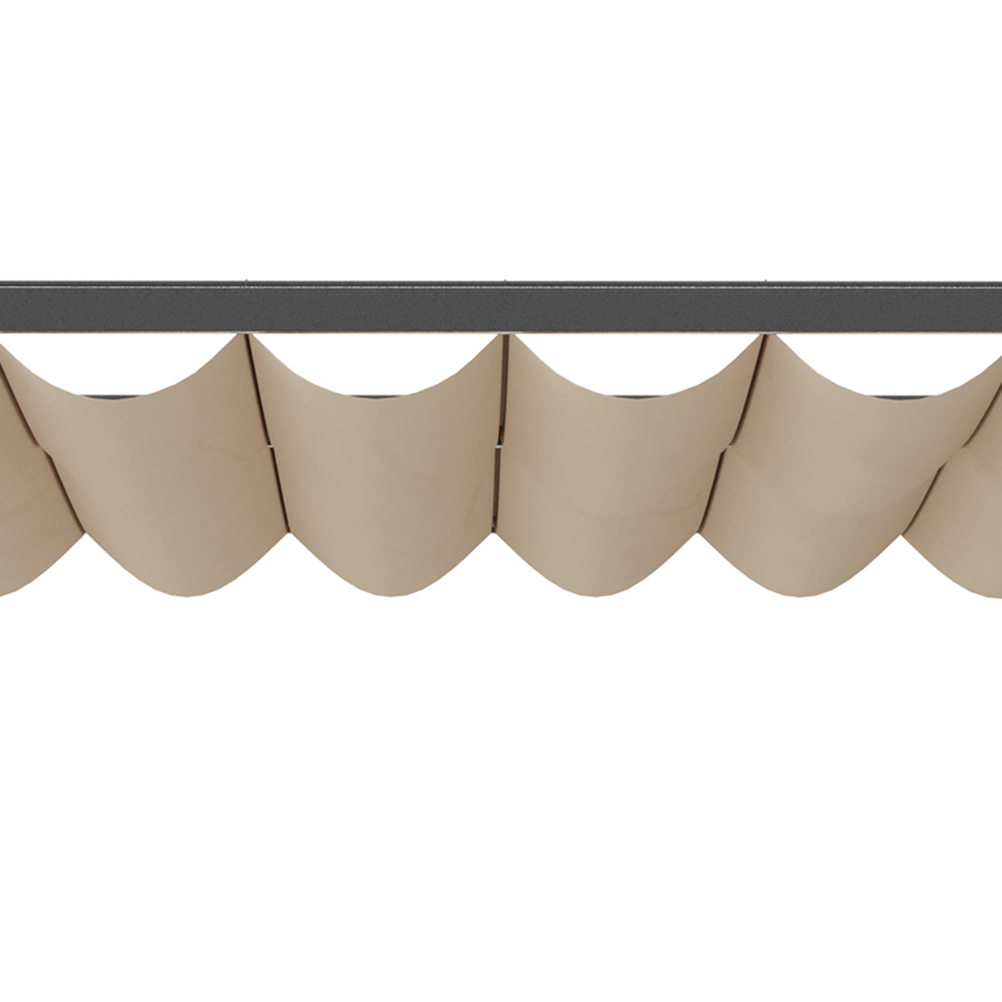 Pavilion, Pergola with Adjustable Fabric Roof, Party Tent, Canopy, Polyester, Beige, 300 x 280 x 238 cm