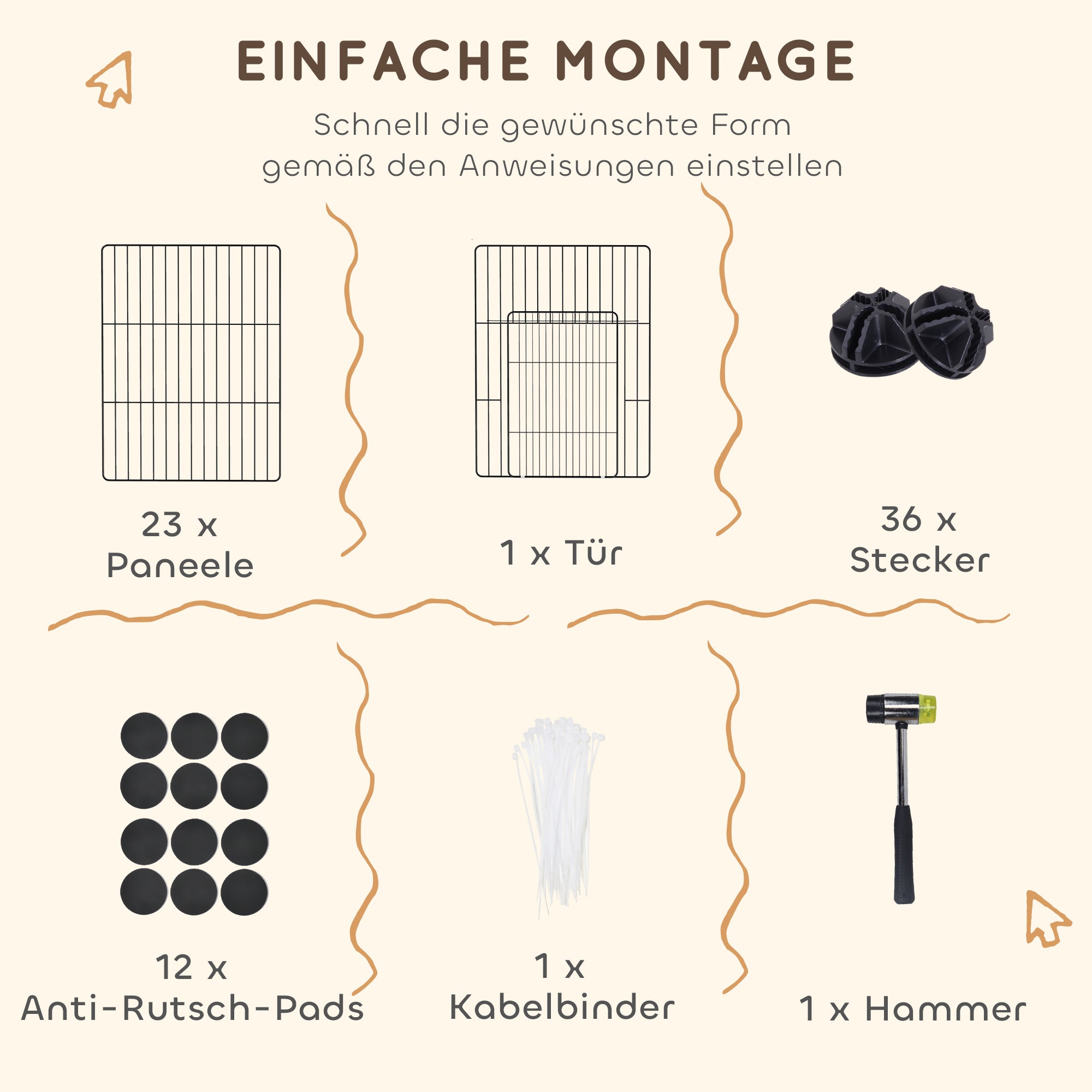 Outdoor Enclosure Small Animal Cage with Grid Door, Small Animal Cage for Guinea Pigs, Hamsters, Rabbits, 120 x 60 x 80 cm, Black