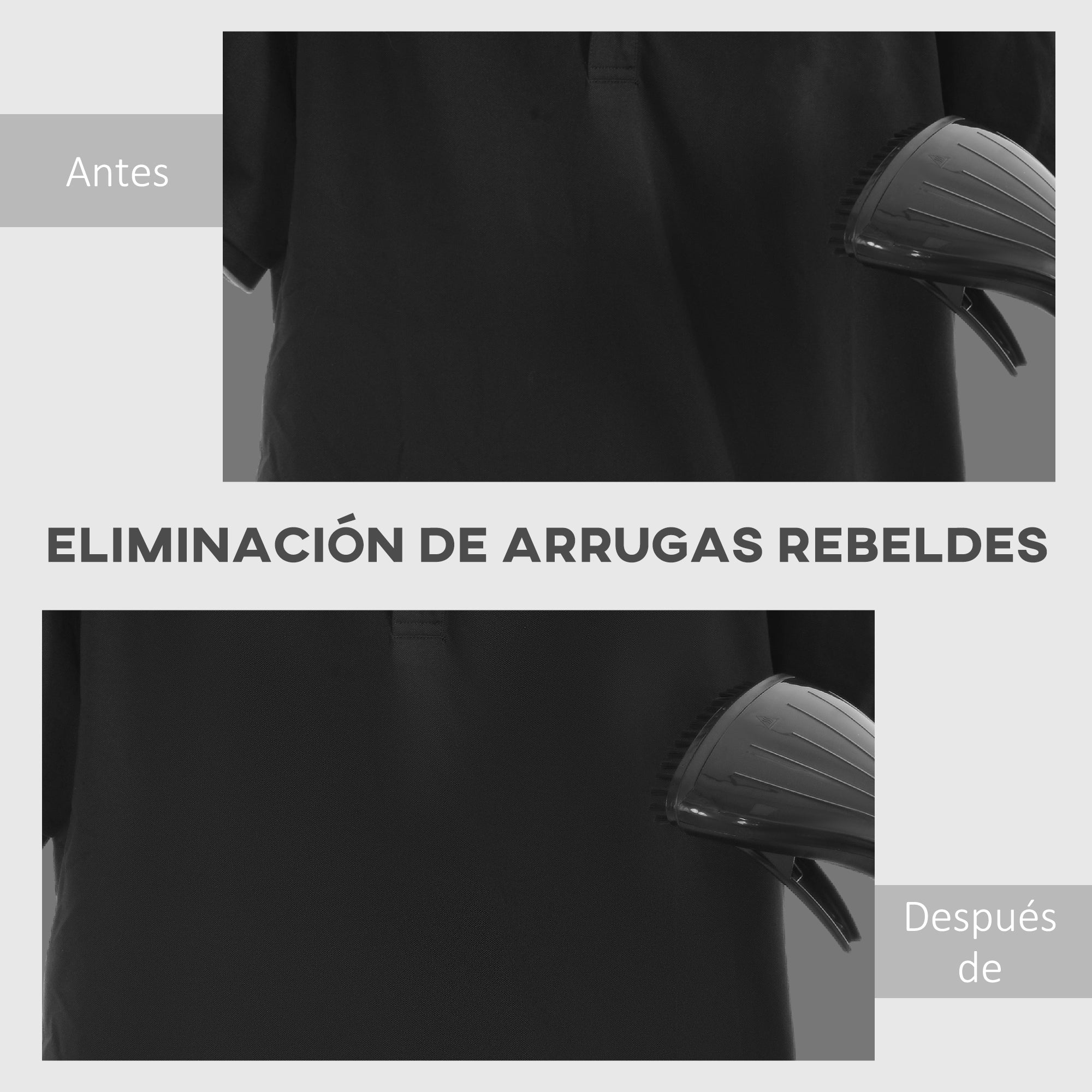 1950W 2L Vertical Steam Iron with 11 Adjustable Temperature Levels and Telescopic Rod Vertical Ironing Center for Home Office Black