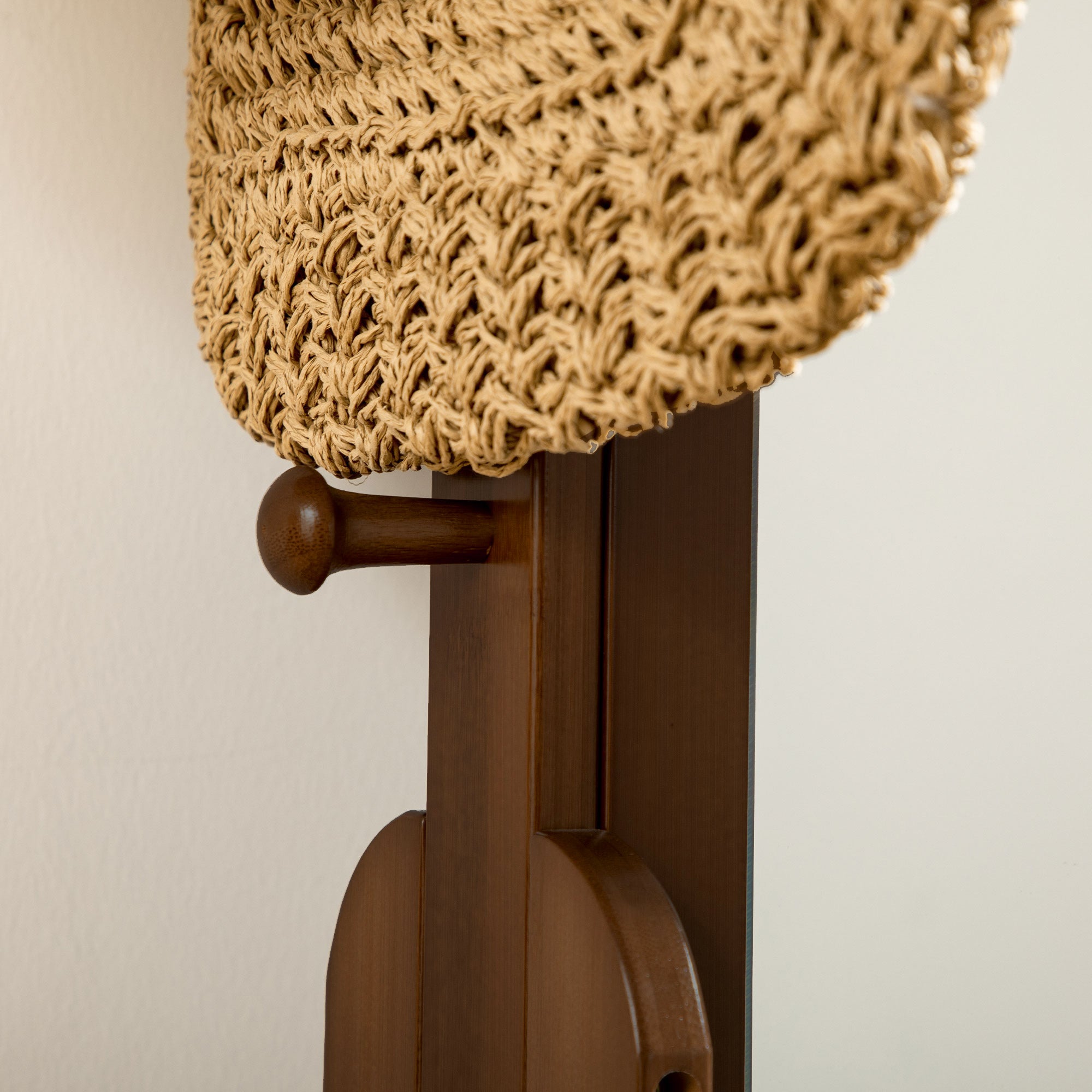 Bamboo Coat Rack with Bench Entryway Coat Rack with Mirror 2 Drawers 4 Hooks Bar and Storage Compartment for Bedroom Hallway 113x33x169.5 cm Brown