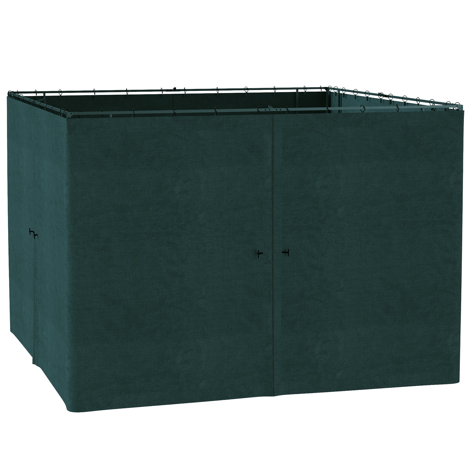 4 Side Panels for Garden Pavilion, Pavilion Hardness 300 x 300 cm, Protection from Rain Wind Sun Gray