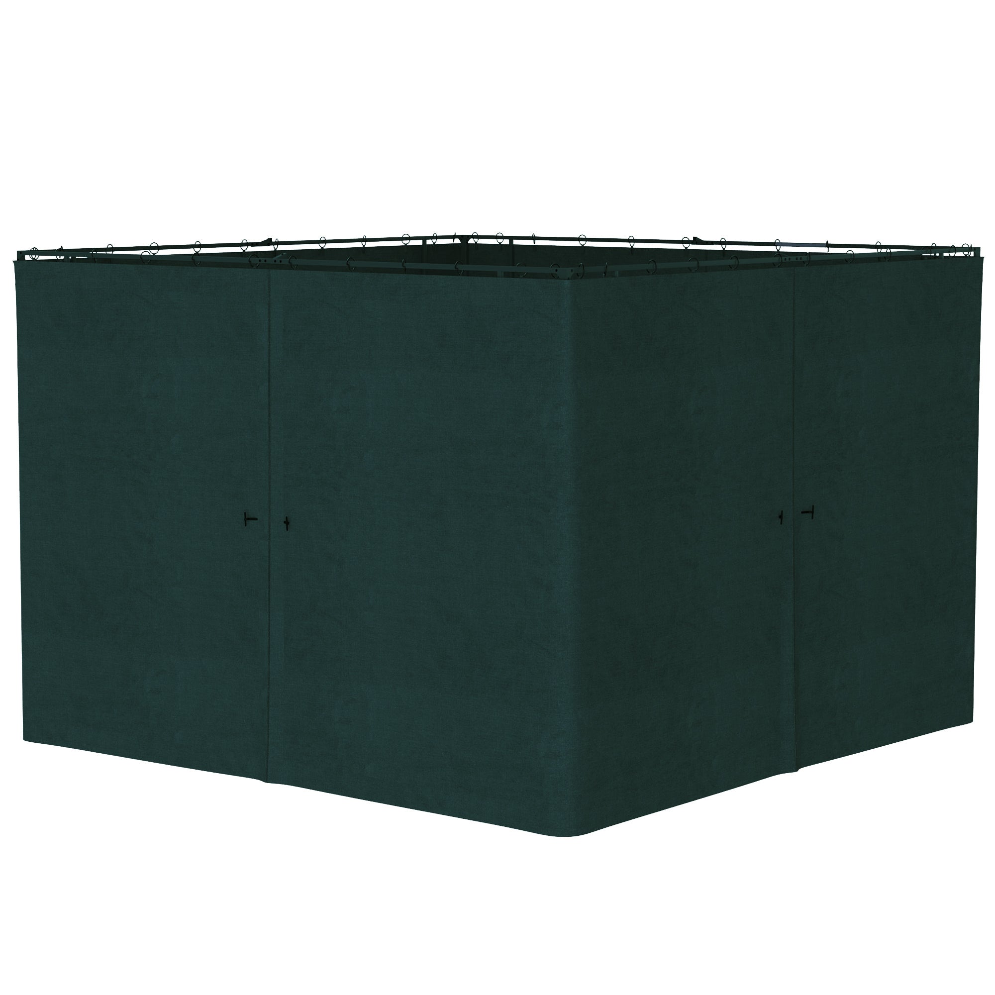 4 Side Panels for Garden Pavilion, Pavilion Hardness 300 x 300 cm, Protection from Rain Wind Sun Gray