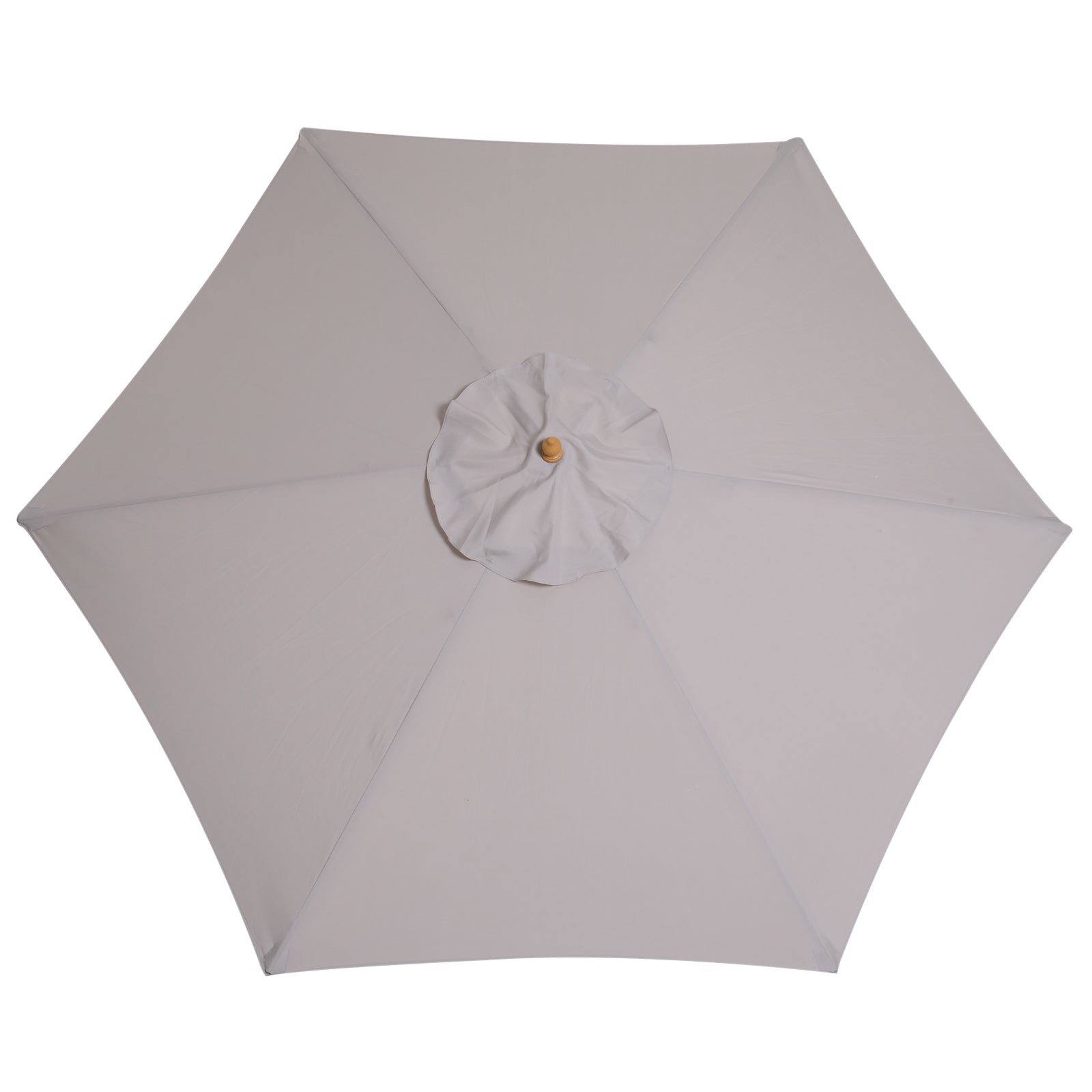 Umbrella Ø 250 cm, Umbrella with Pulley Mechanism Balcony Umbrella Beach Umbrella made of Bamboo Wind Resistant Market Umbrella Sun Protection for Balcony Terrace Garden, Gray