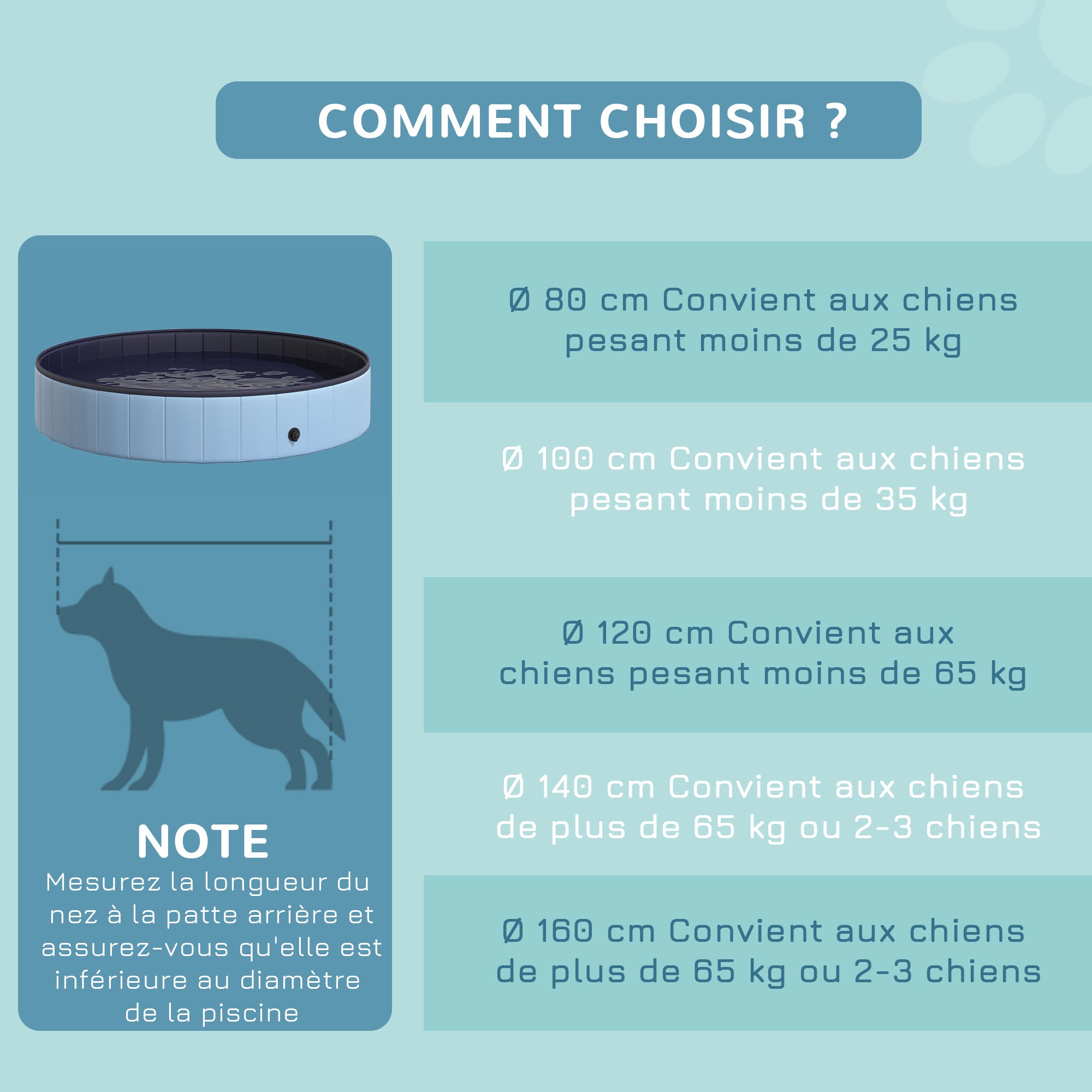 Dog Pool PVC Foldable Anti-slip Easy to Clean Basin Diameter 160 cm Height 30 cm Blue