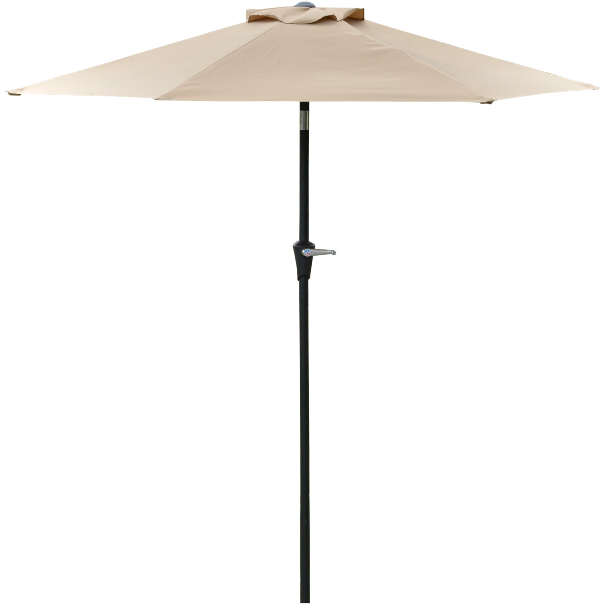 Patio Terrace Umbrella Ø230 cm Garden Umbrella with Adjustable Angle and Crank Waterproof Sunshade for Patio Terrace in Khaki