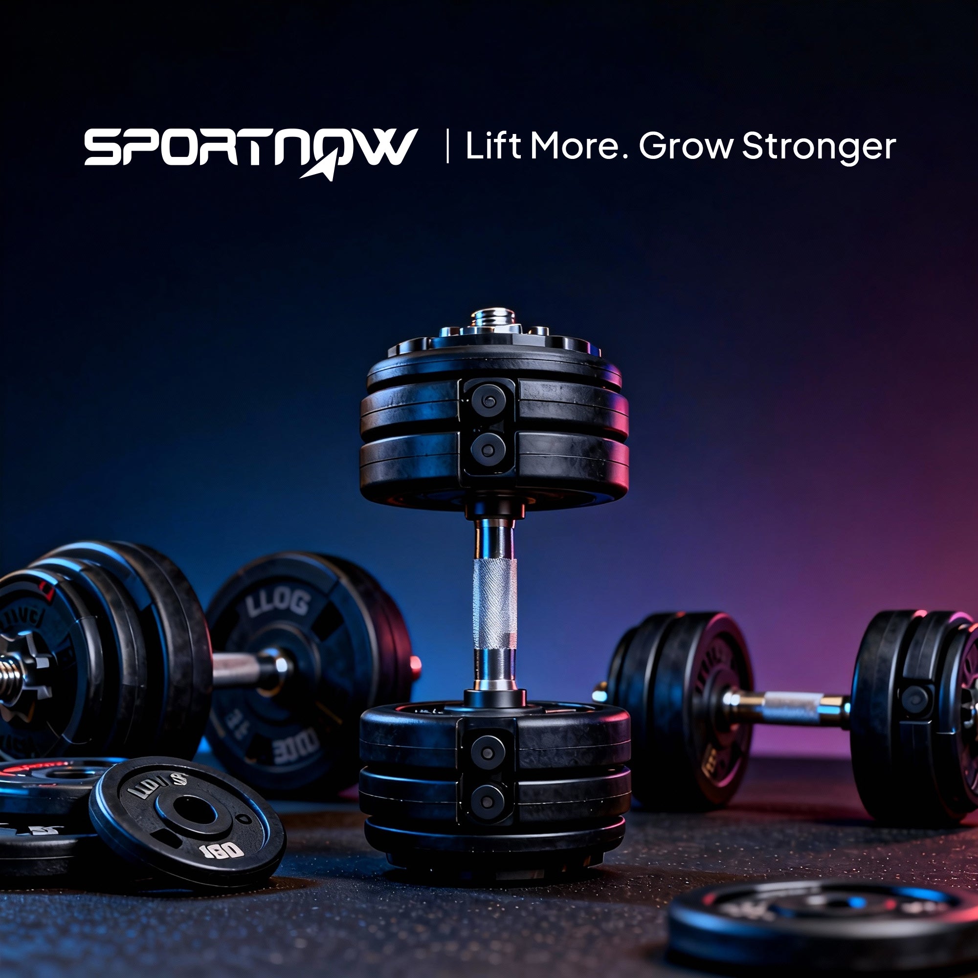 SPORTNOW Adjustable Dumbbell 11–55 lb (5–25 kg) with Storage Base — 5 Weight Levels, Anti-Slip Handle, Octagonal Plates, Space-Saving for Home & Office
