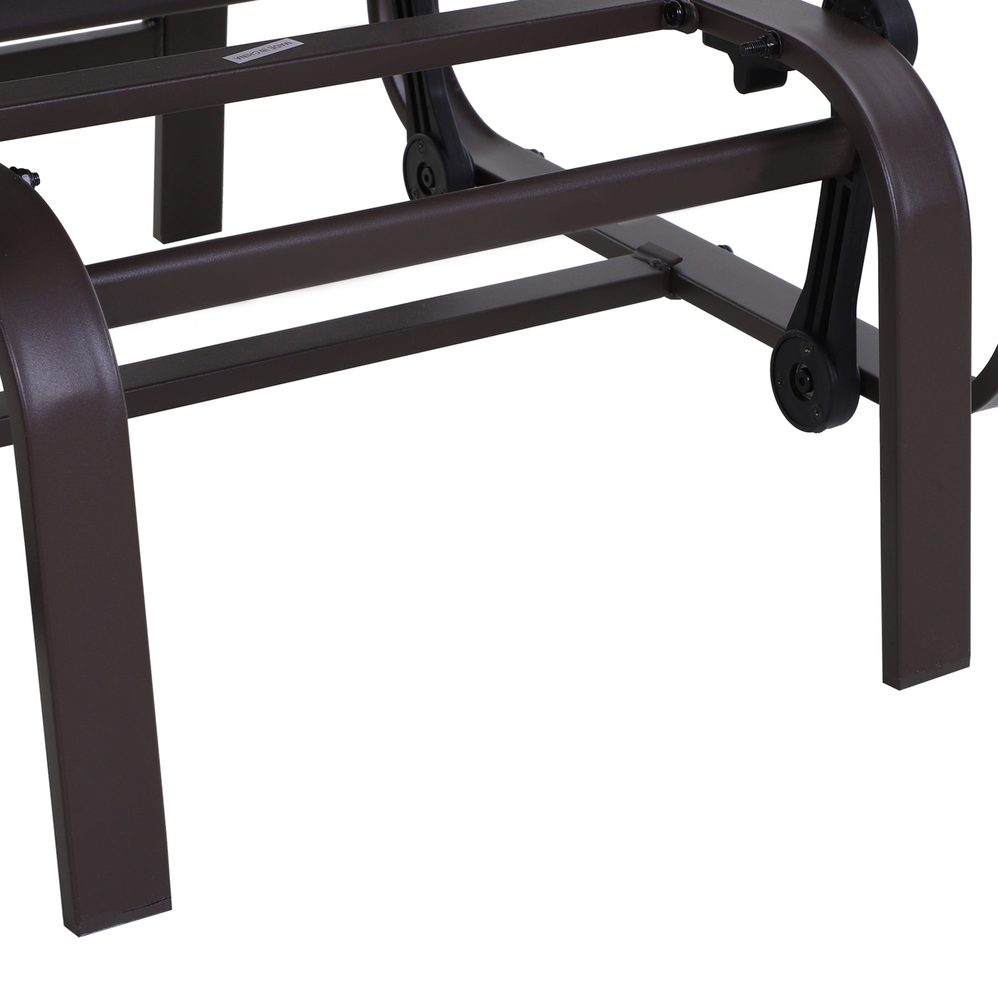 Rocking Chair Garden Chair Relax Chair Garden Swing Garden Metal Swing Chair for Garden Terrace Balcony Texteline Brown 60 x 73 x 104 cm