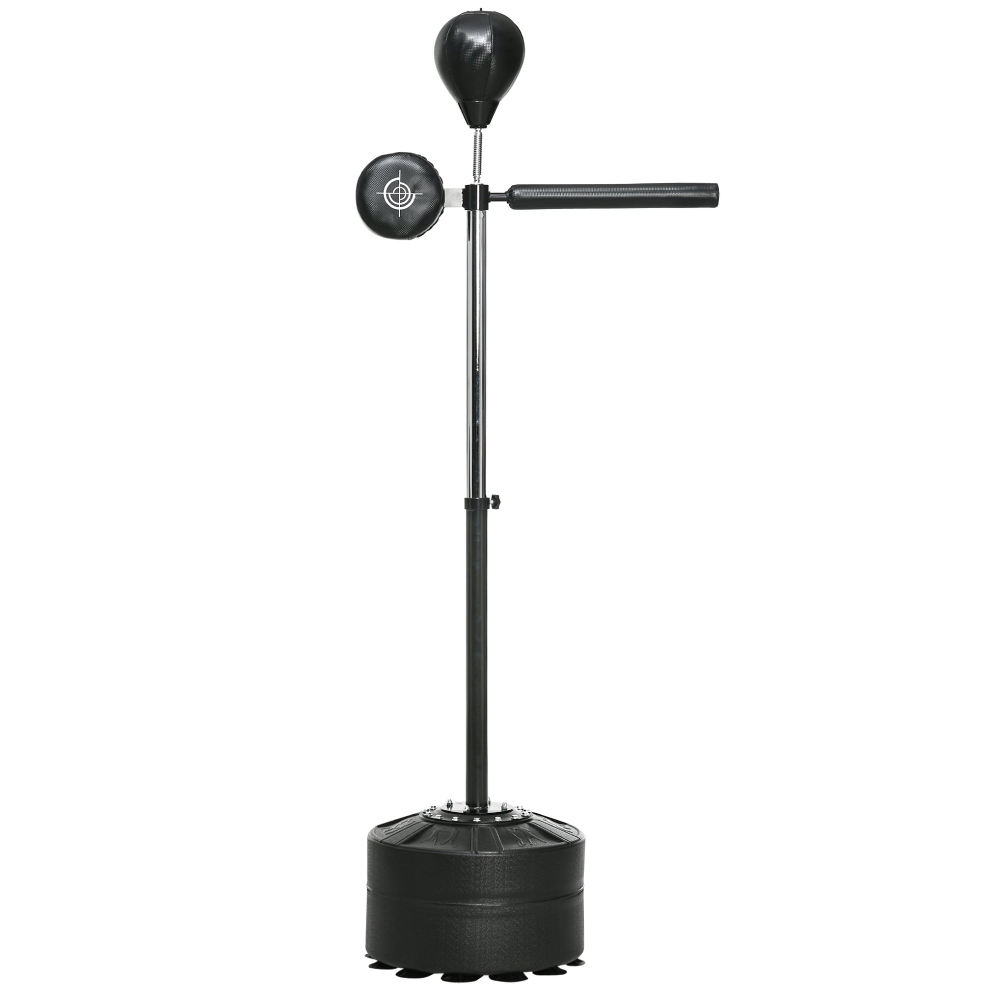 SPORTNOW Punching Bag, Boxing Stand with Punching Ball, Reflex Bar, 1.63-2.05m Height Adjustable Stand Box Ball with Mitt, Stand Boxing Trainer for Boxing, HDPE, Synthetic Leather