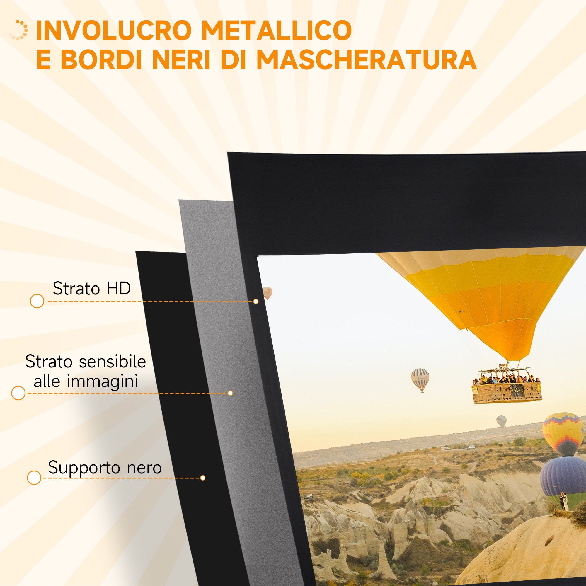 84-Inch 16:9 Format Projector Screen with Adjustable Support Tripod, Plastic and Metal Projection Screen, 200x8x118 cm, White