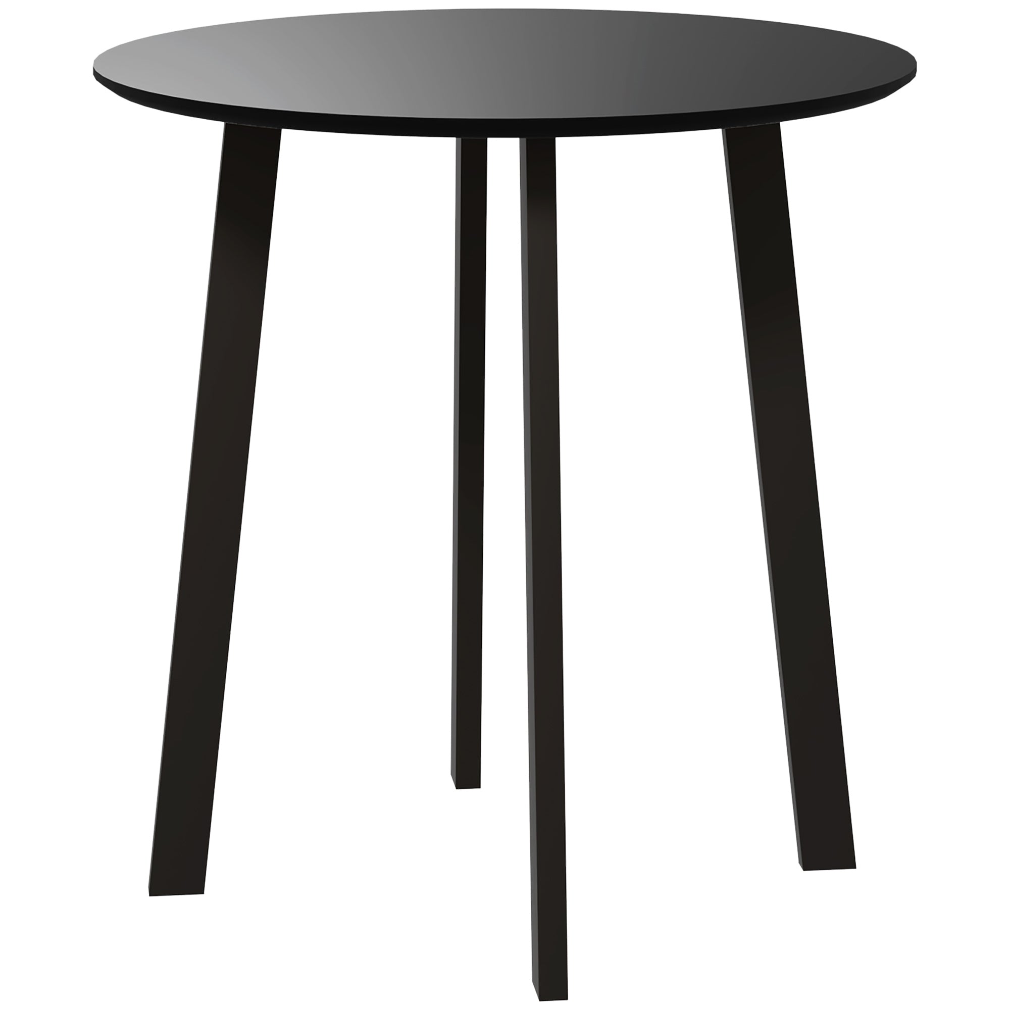 Dining Table 72 x 72 cm Round Kitchen Table for 2 Persons Modern Dining Table with Angled Legs, Table for Kitchen, Dining Room, and Living Room Black