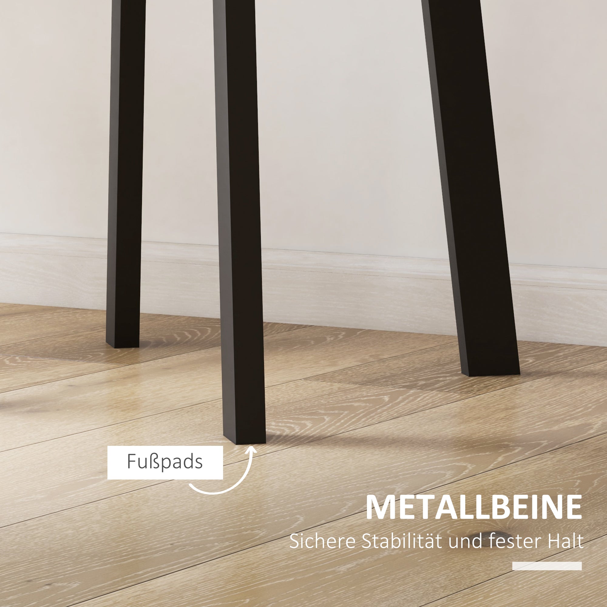 Dining Table 72 x 72 cm Round Kitchen Table for 2 Persons Modern Dining Table with Angled Legs, Table for Kitchen, Dining Room, and Living Room Black