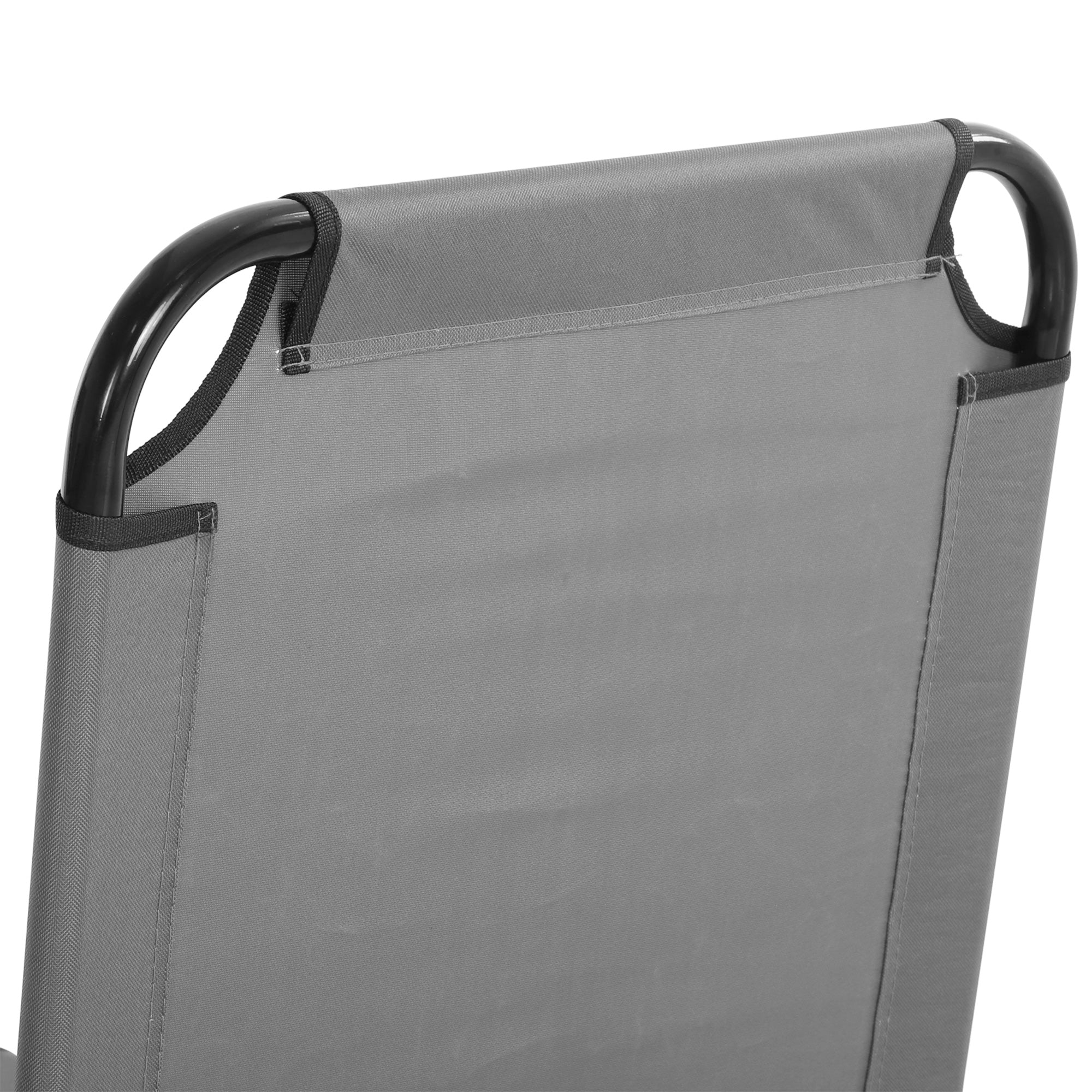 2-Pack Folding Sun Loungers with 5-Position Adjustable Backrest, Weather-Resistant Outdoor Recliners for Pool & Beach, Dark Gray