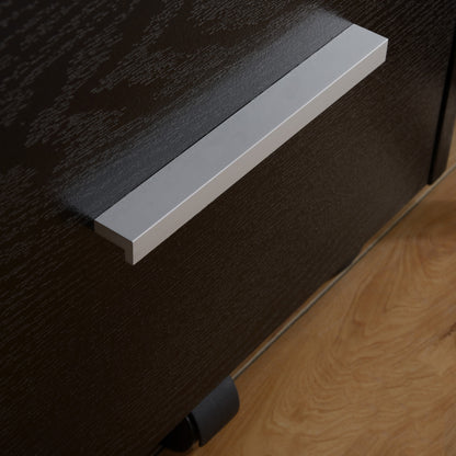 Black Wood Office Pedestal on Wheels with 3 Drawers 1 Lockable 1 File Sorter