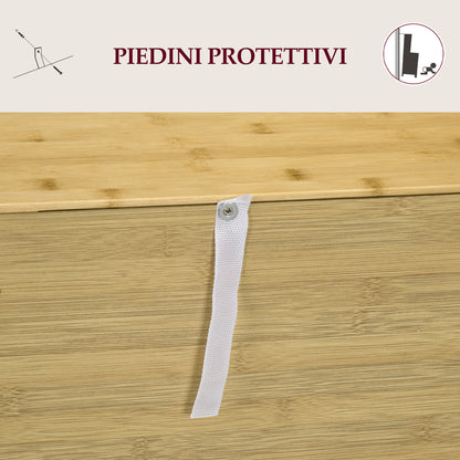 Boho Style Rattan and Bamboo Credenza, 2-Door Cabinet with Internal Shelf, 60x27x67.5cm, Natural Color