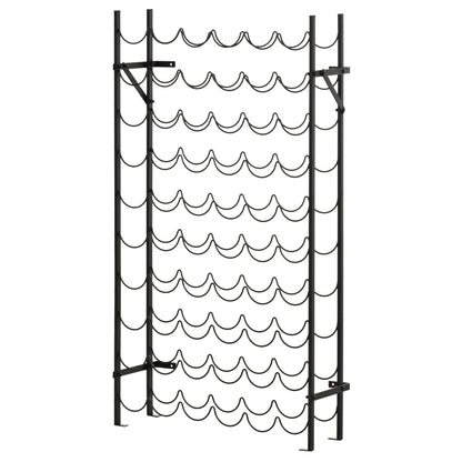 Wine Rack Wine Stand Bottle Rack 60 Bottles Wall Mount Metal Black