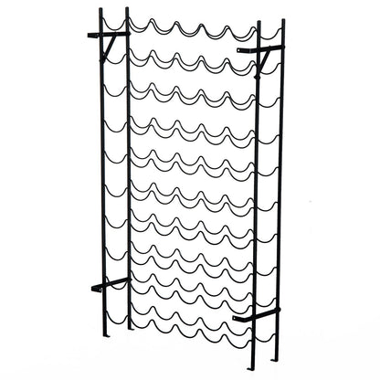 Wine Rack Wine Stand Bottle Rack 60 Bottles Wall Mount Metal Black