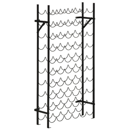 Wine Rack Wine Stand Bottle Rack 60 Bottles Wall Mount Metal Black